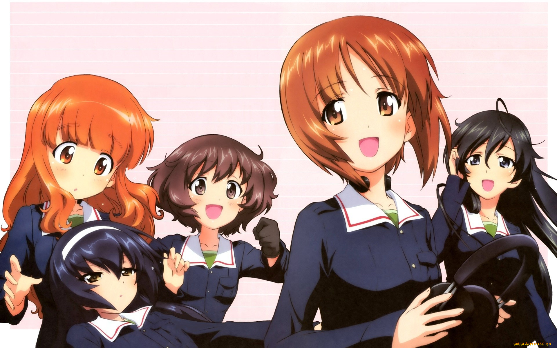 girls, und, panzer, аниме, девушки