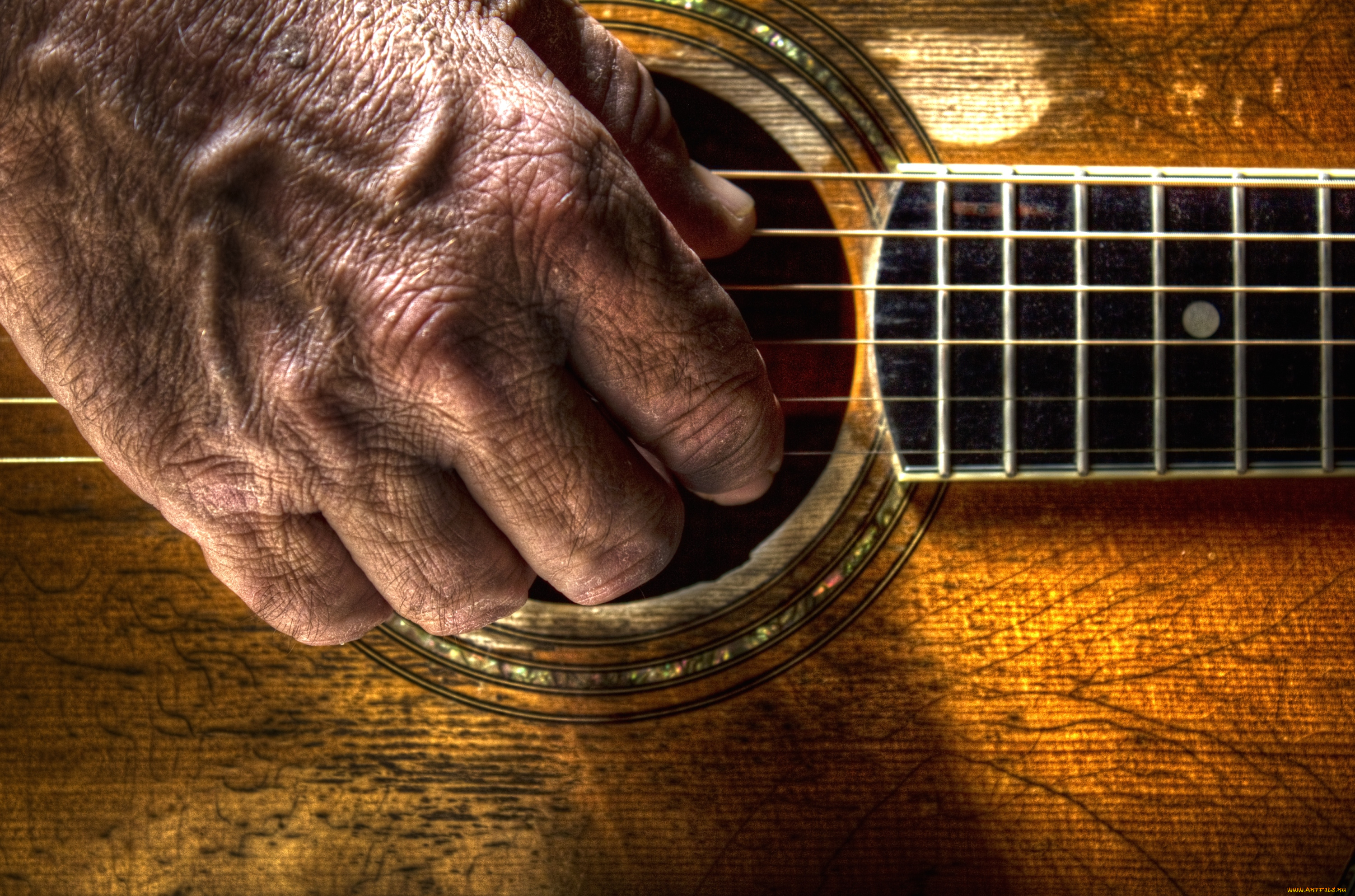 разное, руки, гитара, кисть