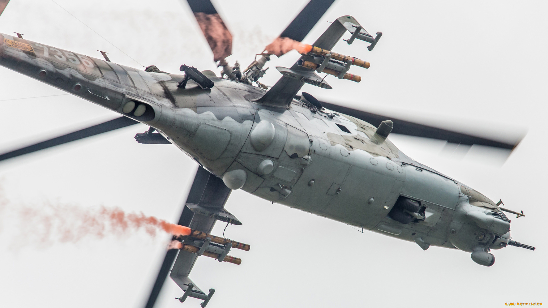 авиация, вертолёты, залп