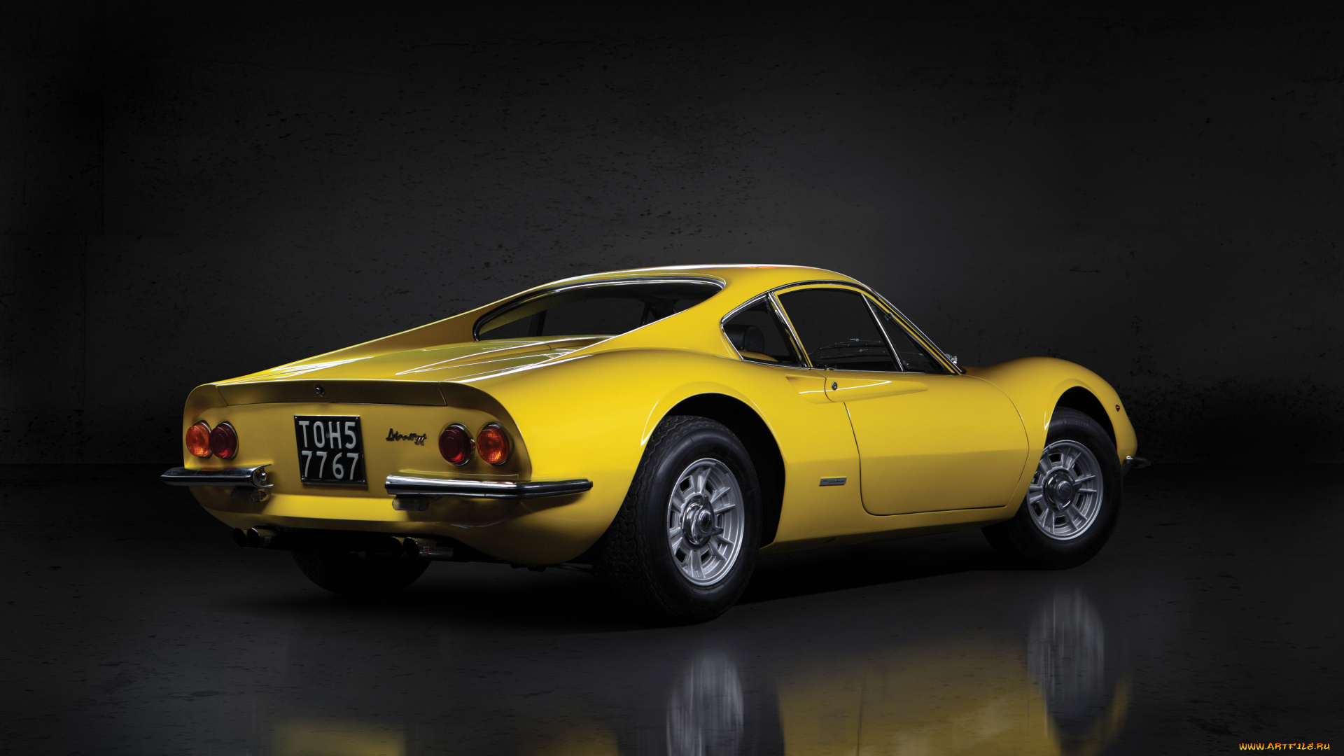 автомобили, ferrari, желтый, фон, gt, 246, dino