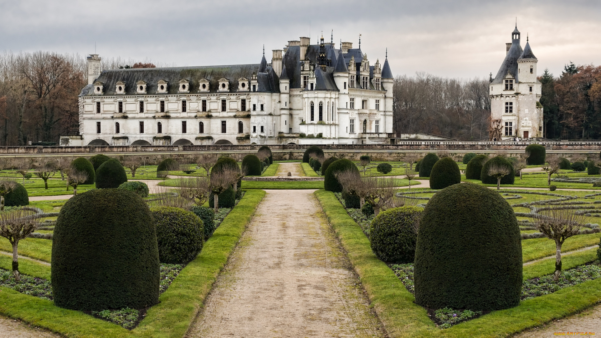 ch&, 226, teau, de, chenonceaux, , france, города, замки, франции, парк, замок