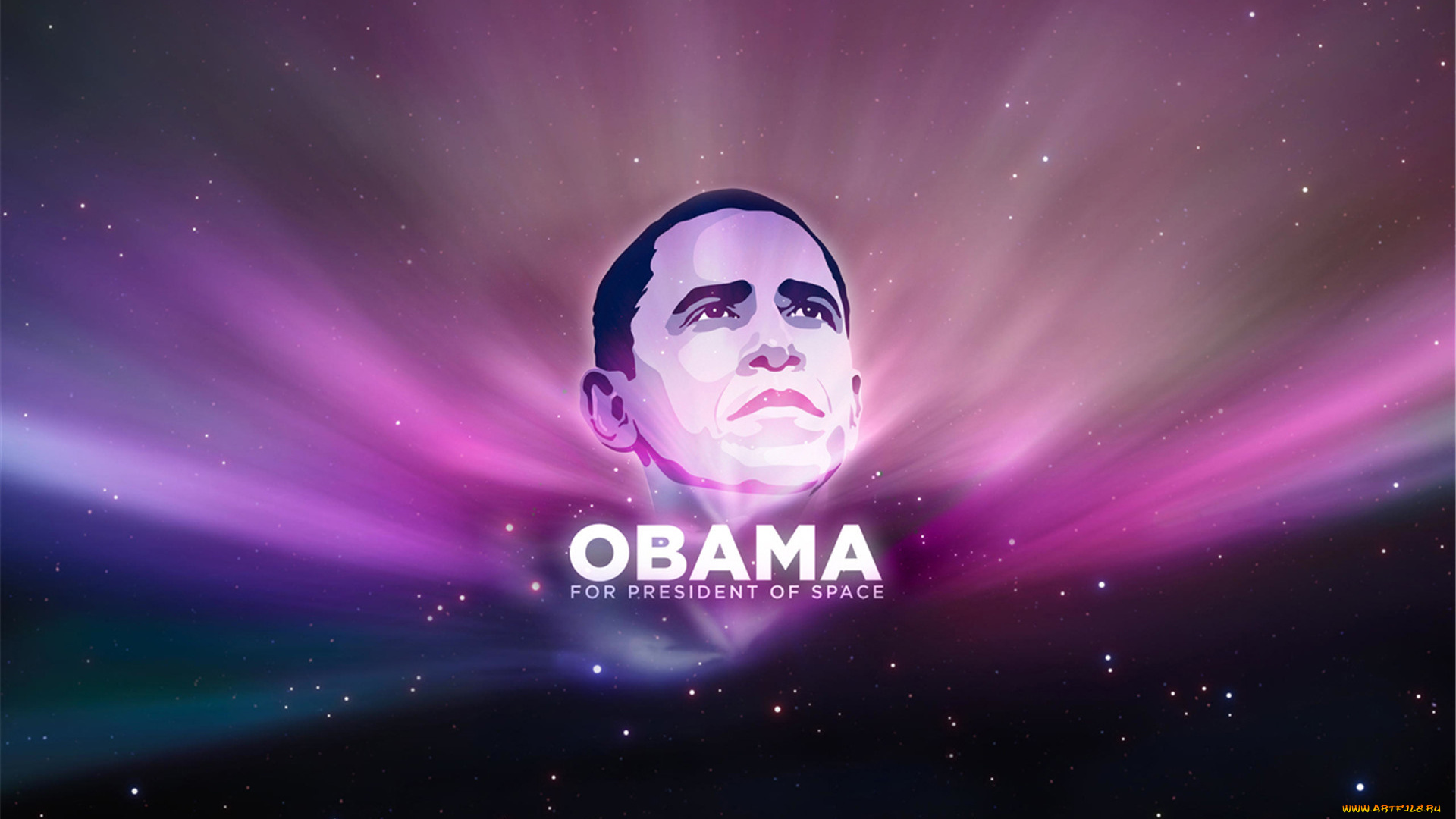 рисованное, люди, фон, obama, barack