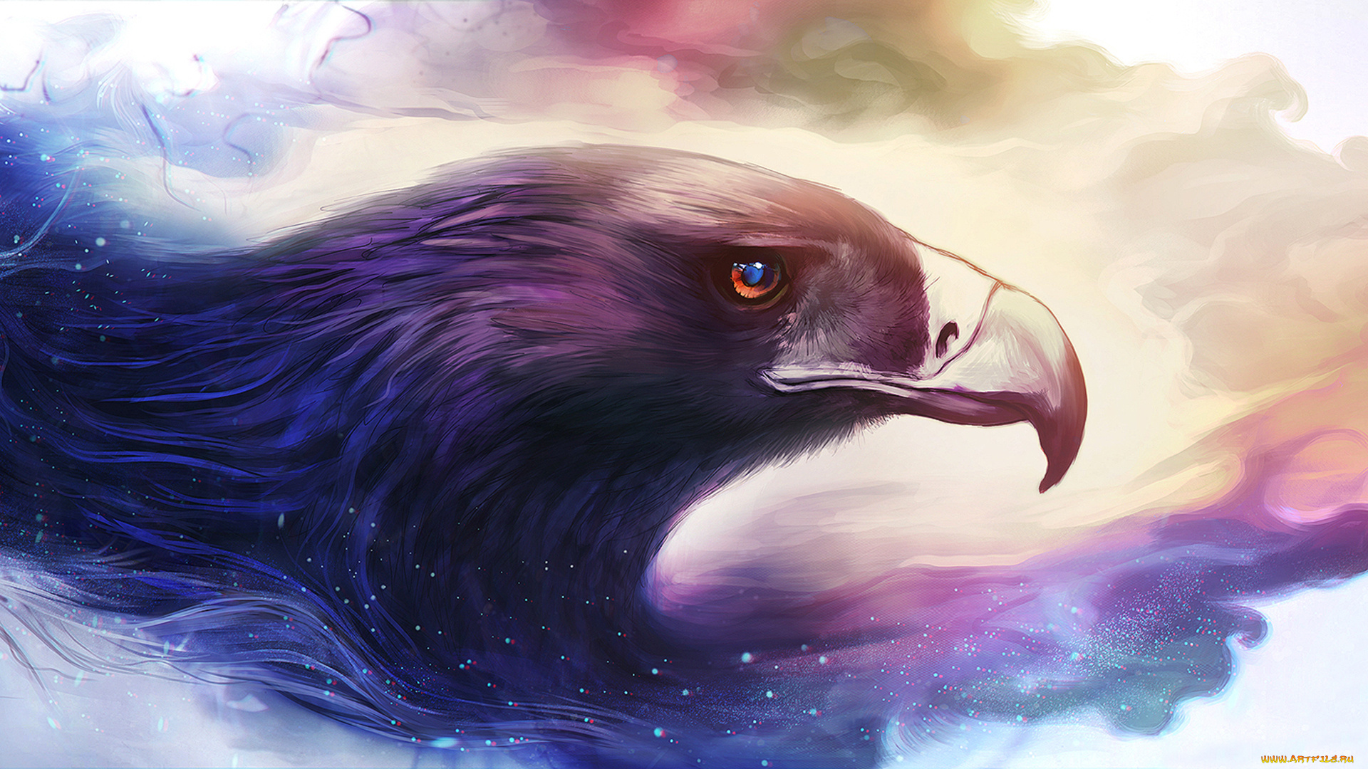 рисованное, животные, , птицы, , орлы, орел, птица, клюв