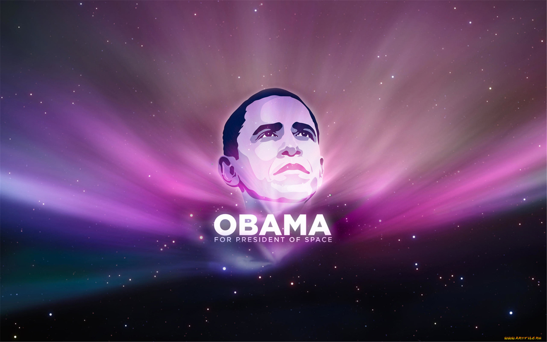 рисованное, люди, фон, obama, barack