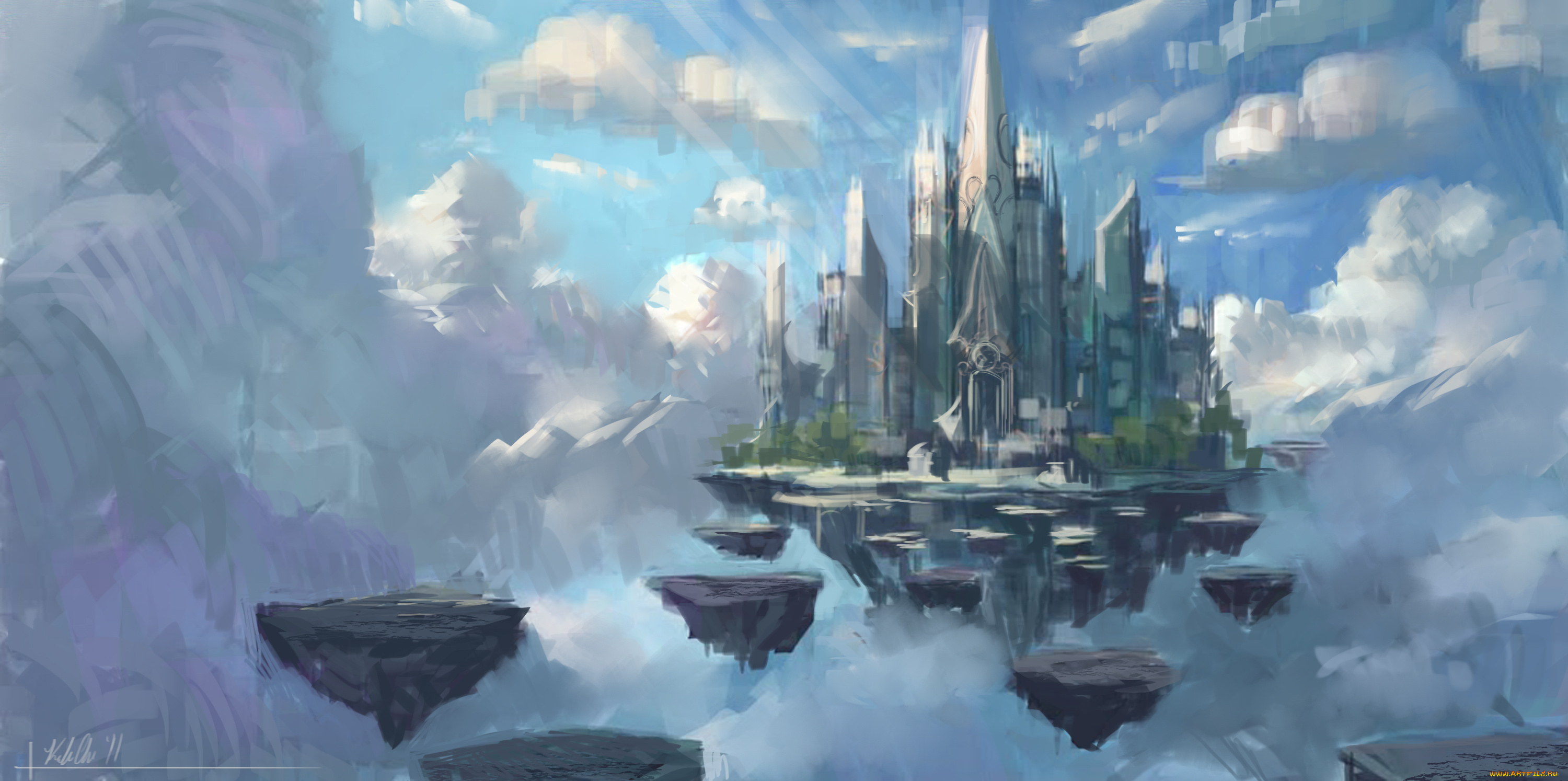 фэнтези, иные, миры, , иные, времена, замок, остров, летающий, мир, иной