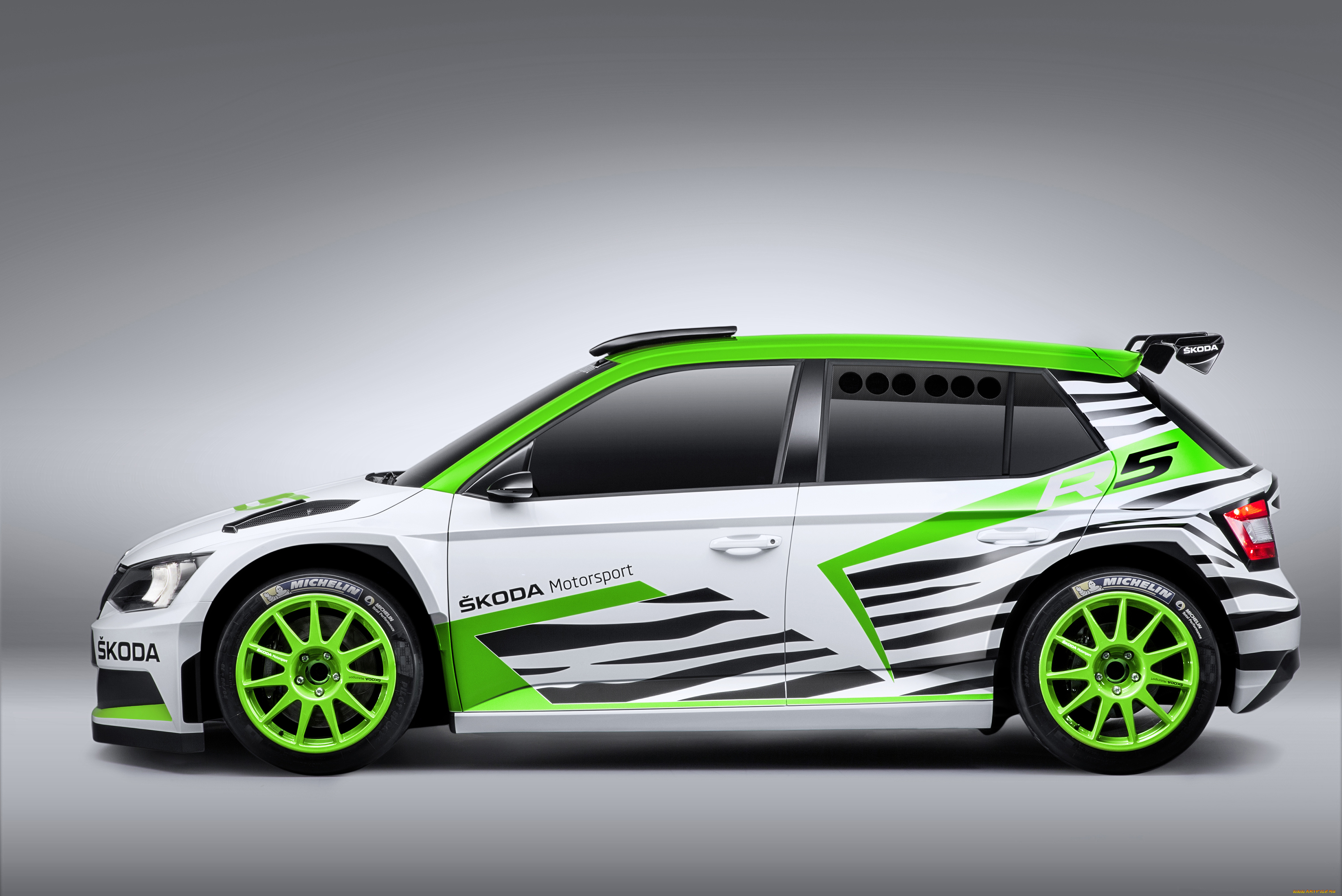 автомобили, skoda, зеленый, светлый, 2014г, concept, r5, fabia