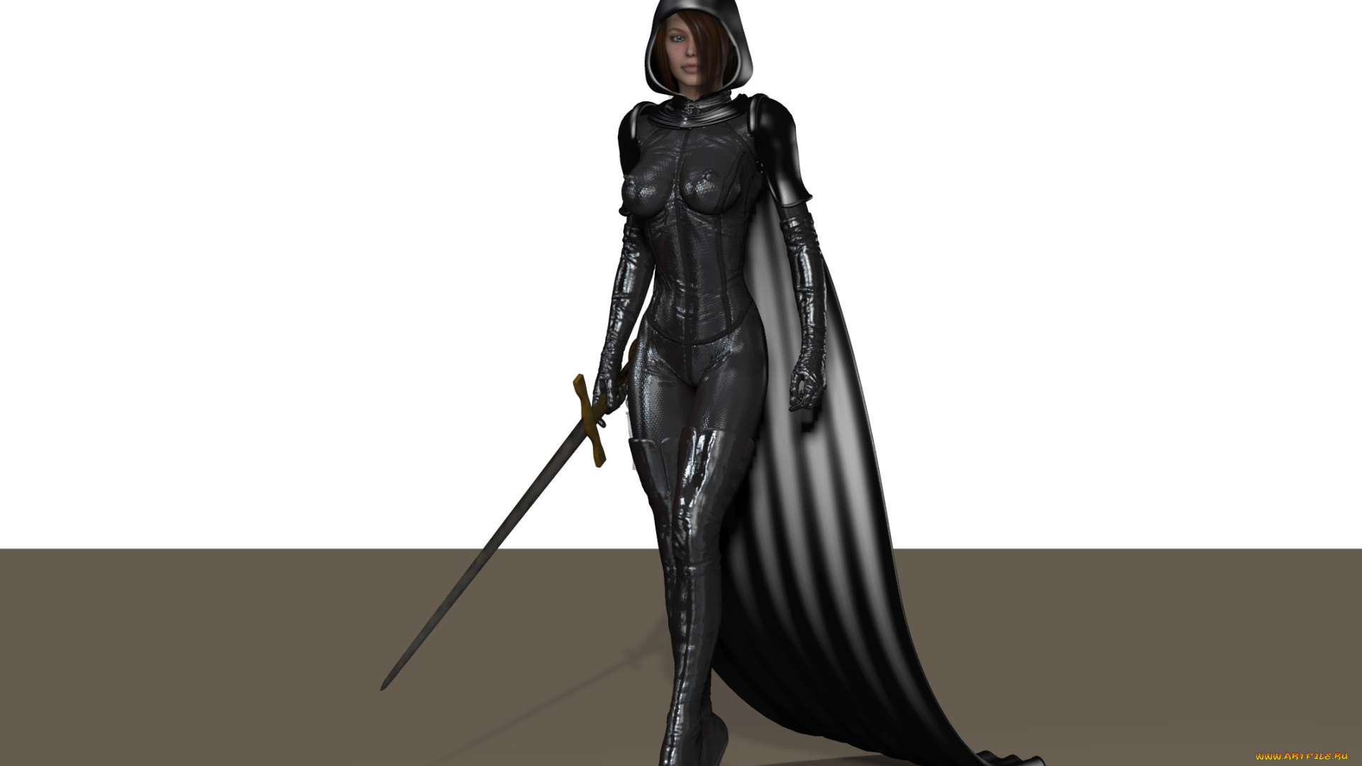 3д, графика, люди, , people, взгляд, девушка, фон, оружие