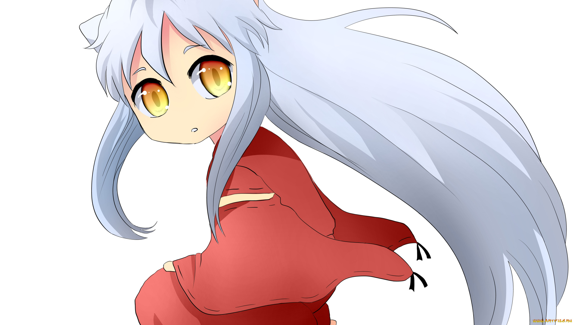 аниме, inuyasha, арт, инуяша, малыш, полу-демон