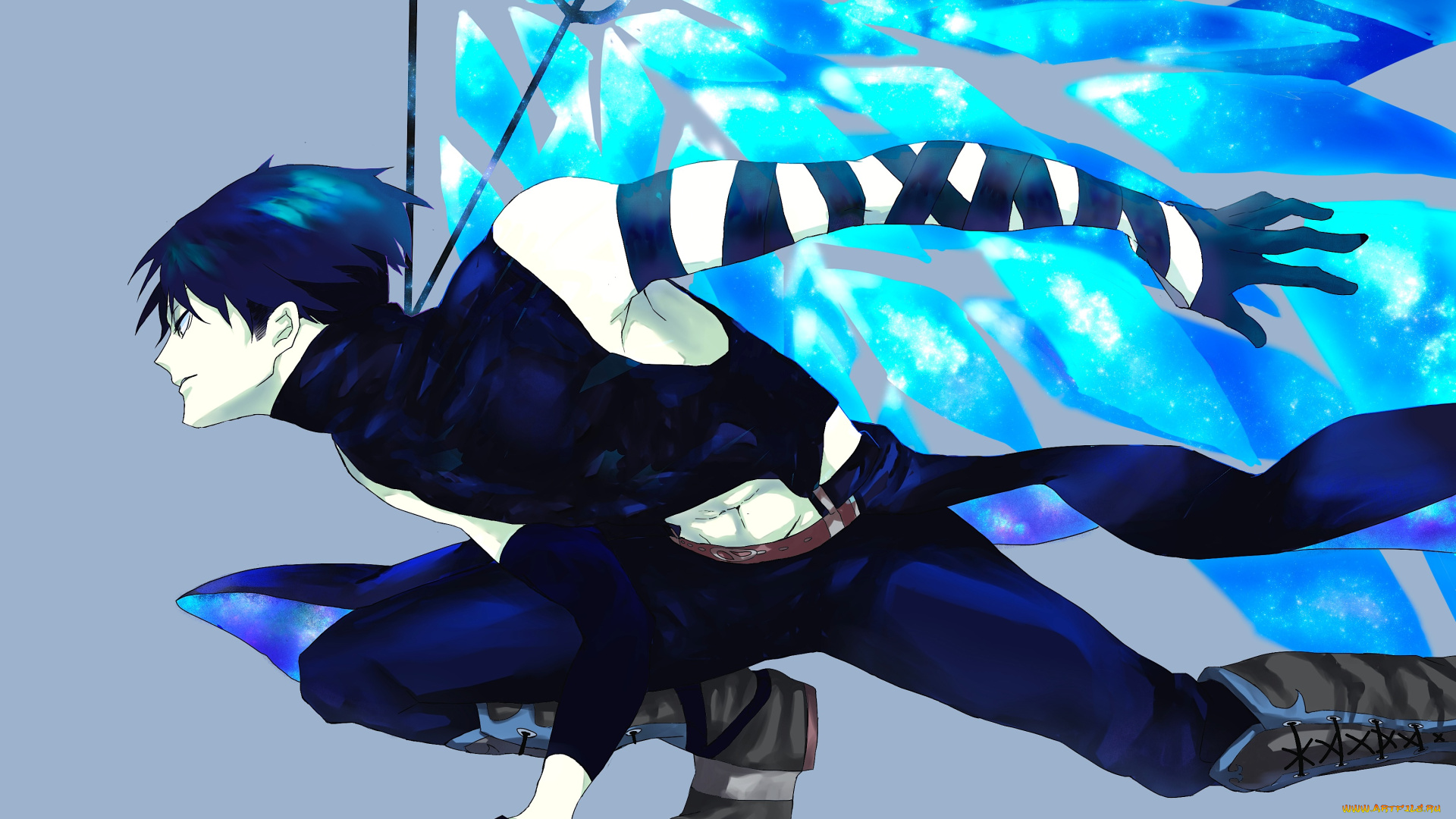 аниме, shingeki, no, kyojin, атака, титанов, леви, арт