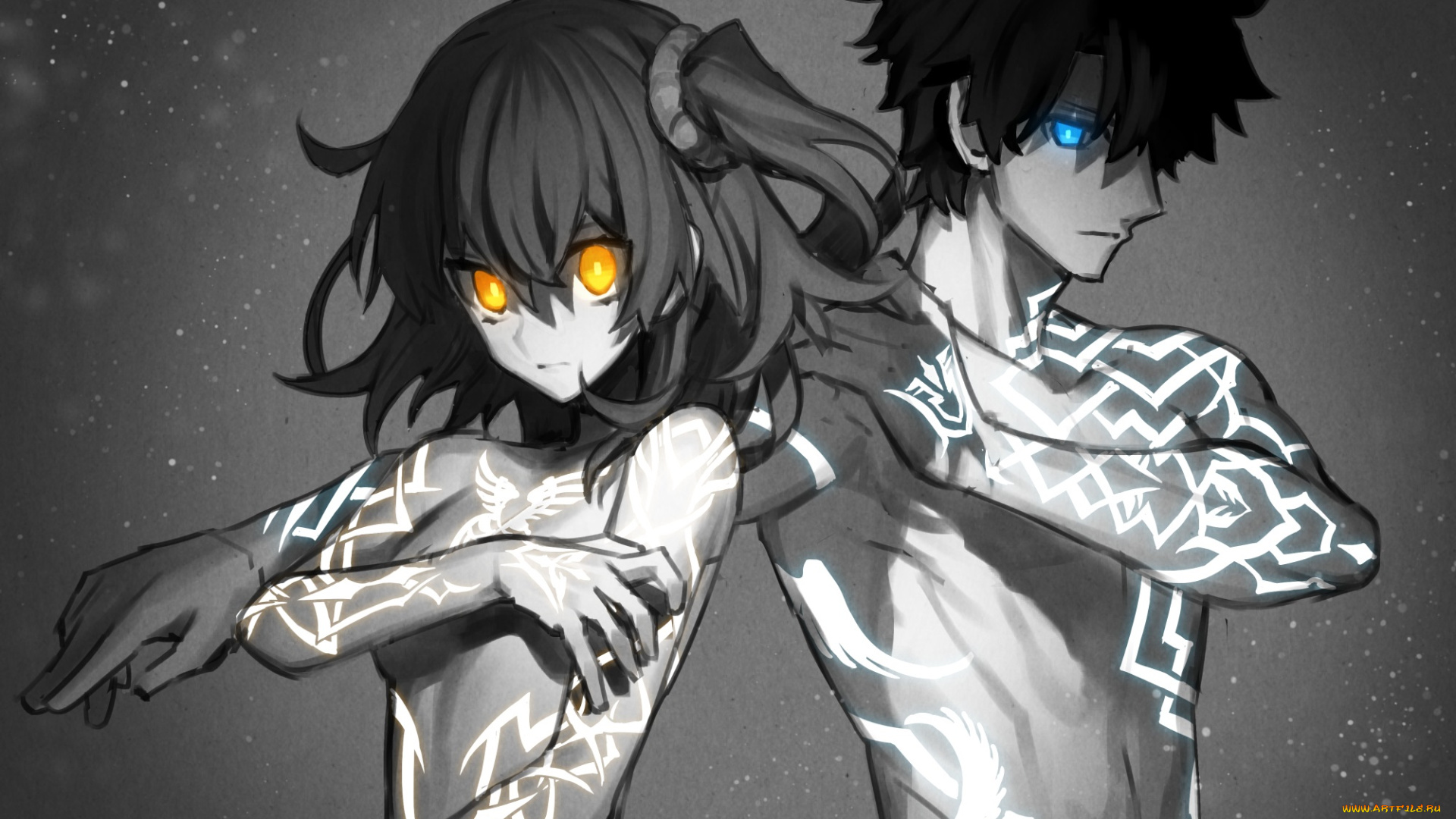 аниме, unknown, , другое, male, protagonist, арт, routo, девушка, парень, fate, grand, order, female