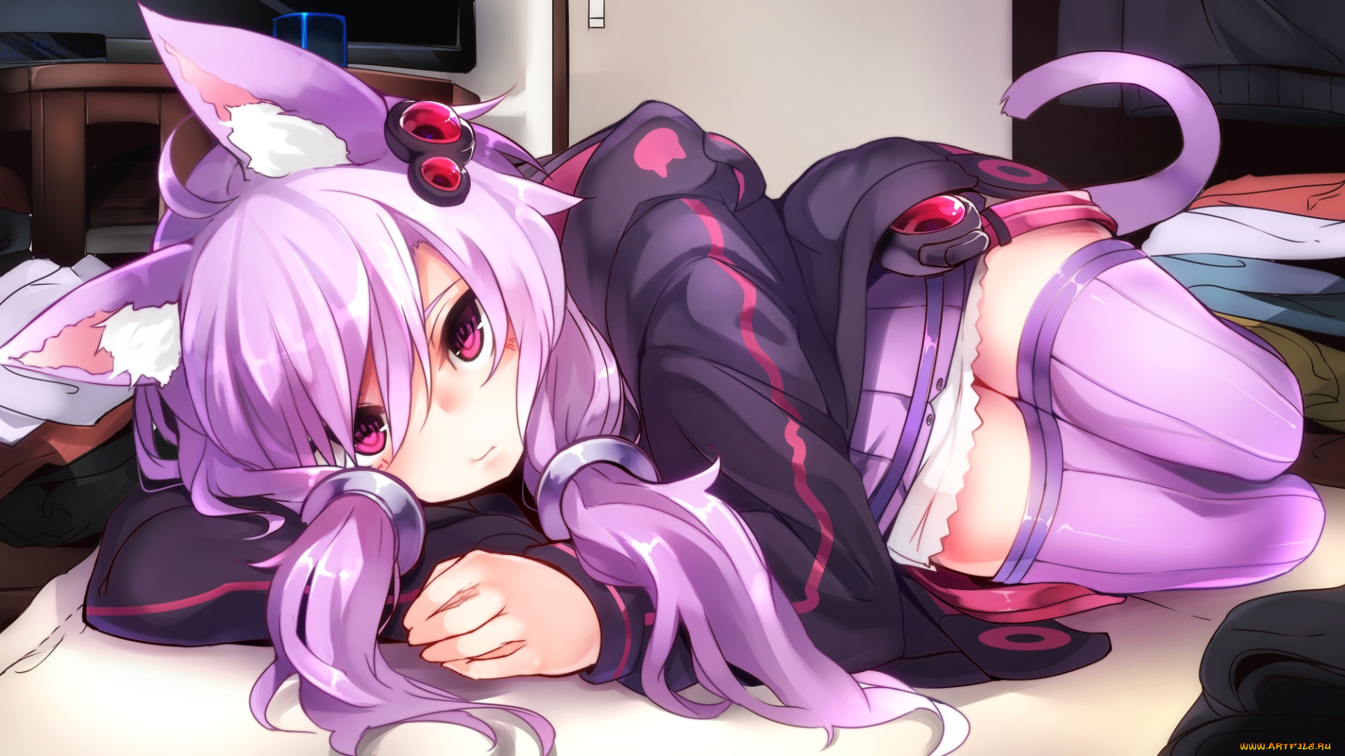 аниме, vocaloid, фон, взгляд, девушка