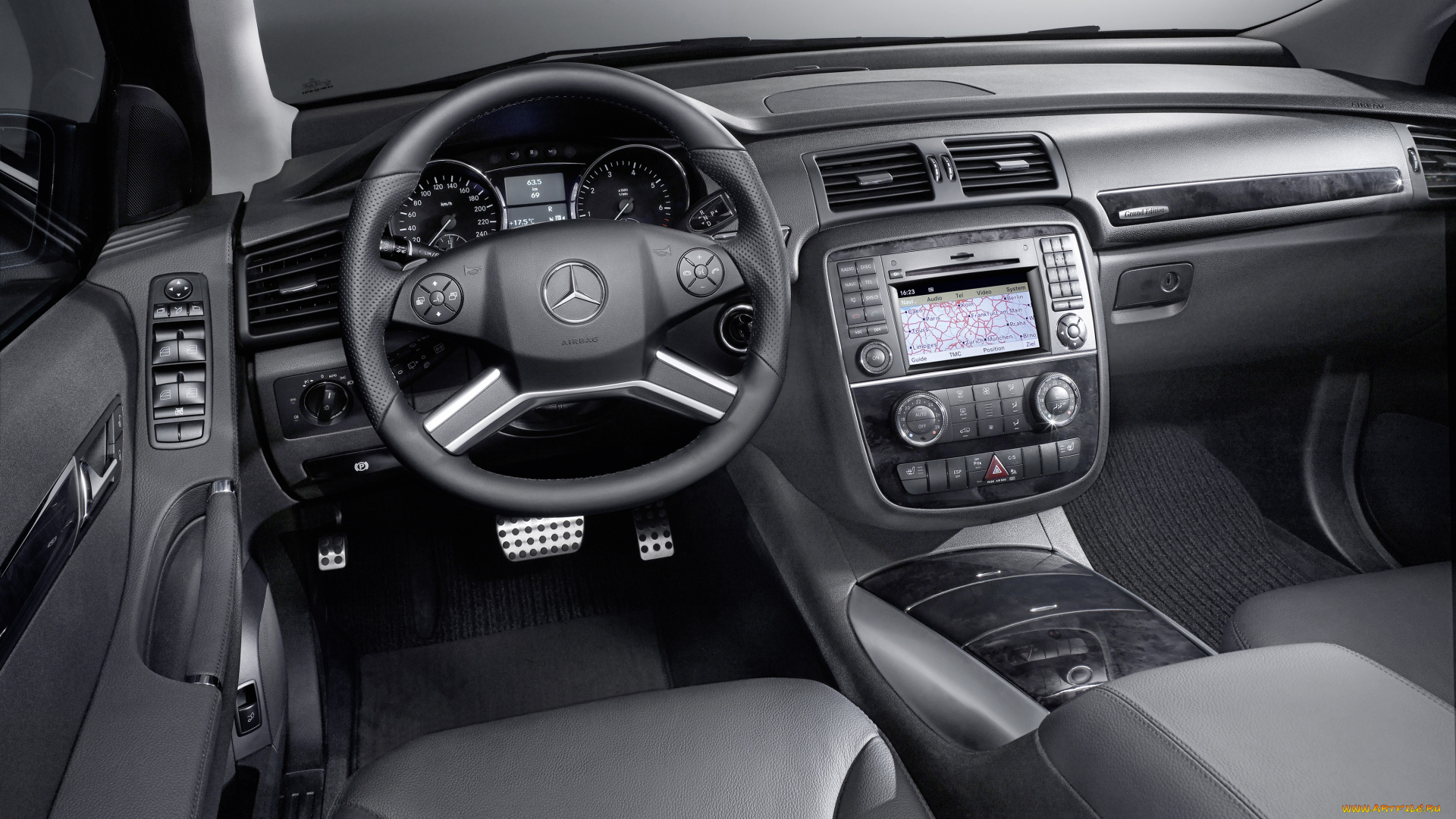 автомобили, спидометры, торпедо, mercedes-benz, r, 350, cdi, grand, edition, w251, 2009г