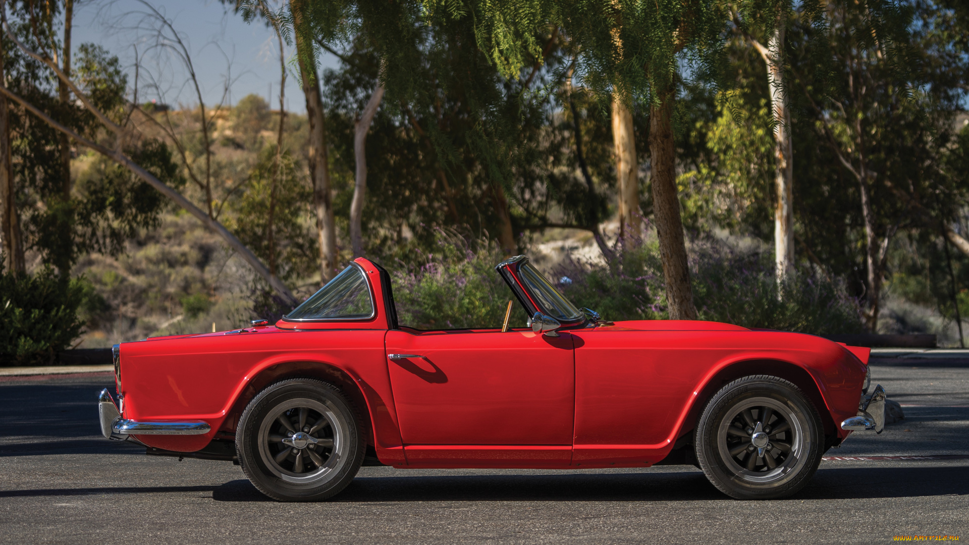 автомобили, triumph, top, surrey, tr4, красный