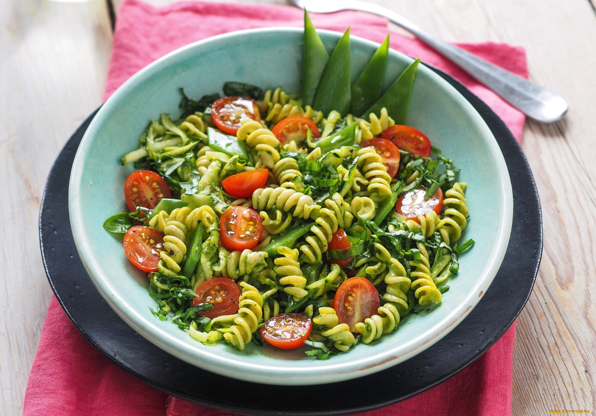 еда, макаронные, блюда, горох, помидоры, соус, паста