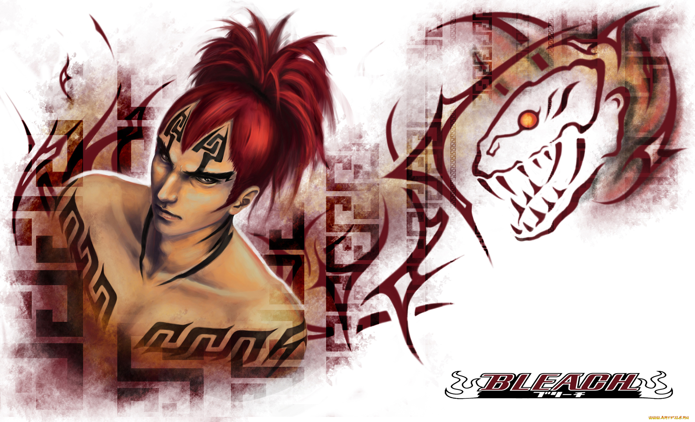 аниме, bleach, абарай, ренджи, блич, арт