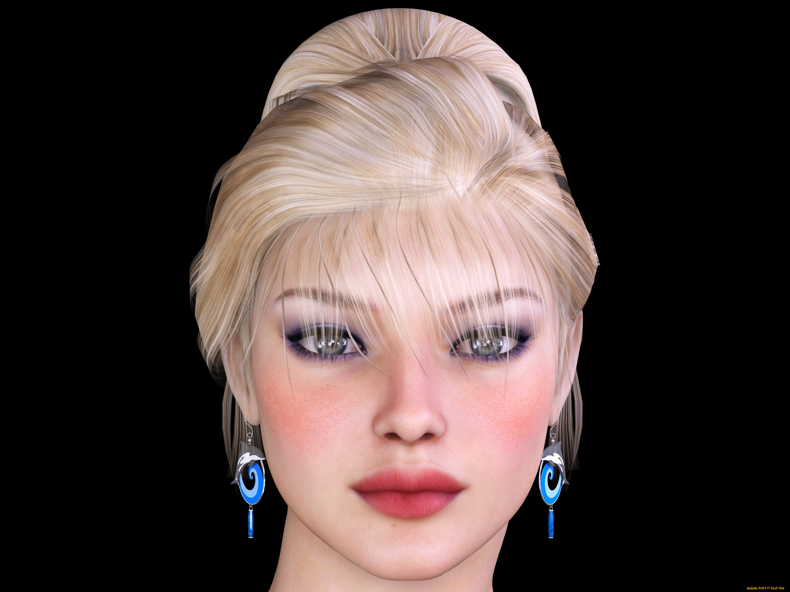 3д, графика, портрет, , portraits, фон, взгляд, девушка