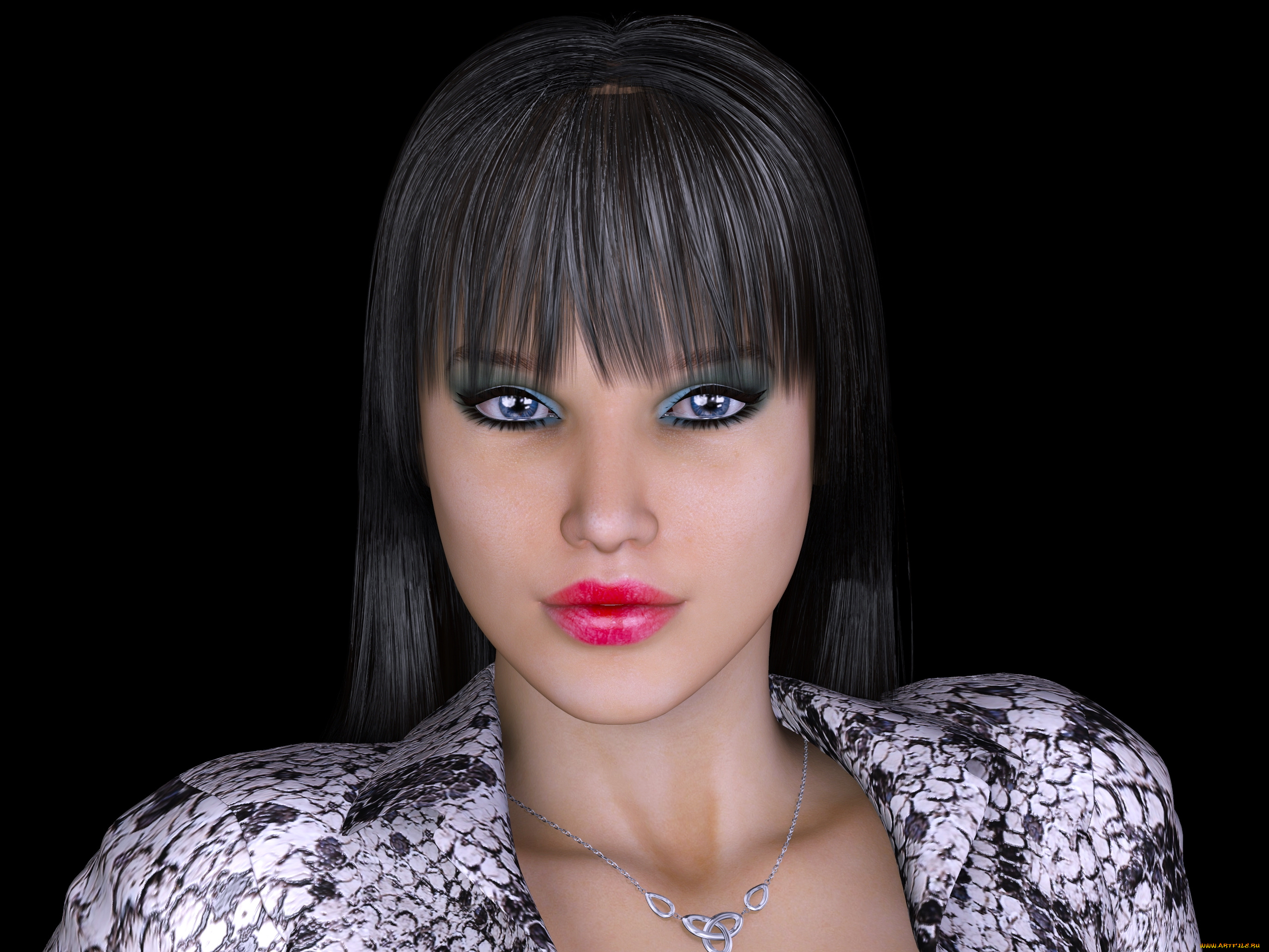 3д, графика, портрет, , portraits, взгляд, фон, девушка