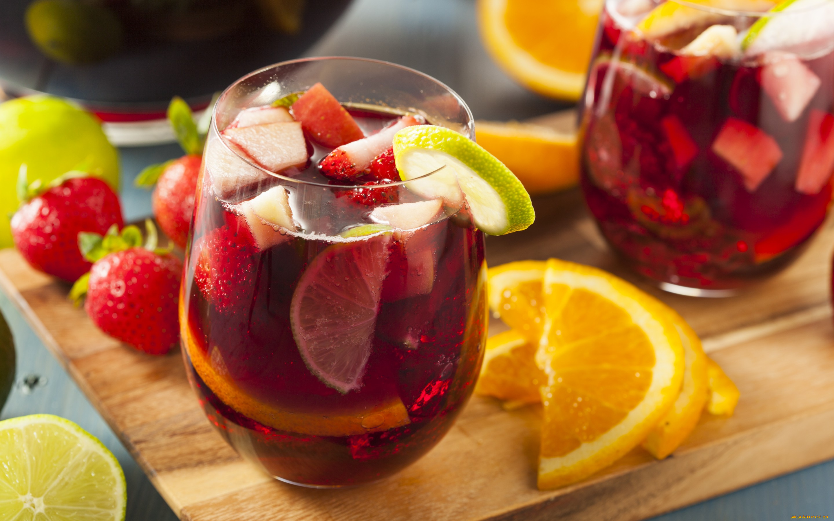 еда, напитки, , коктейль, апельсин, сок, кусочки, drinks, strawberry, orange, fruit, juice, клубника, фрукты