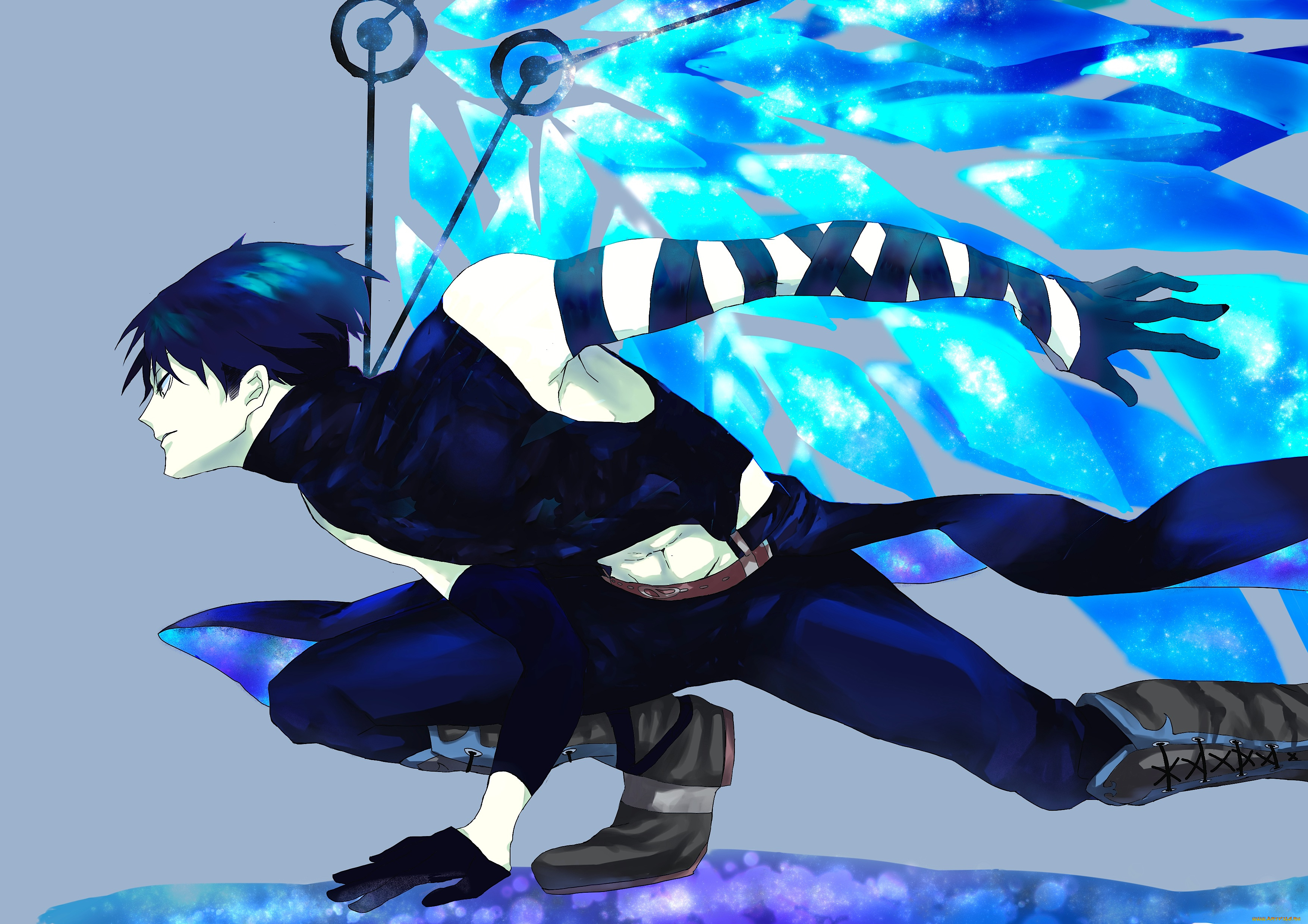 аниме, shingeki, no, kyojin, атака, титанов, леви, арт