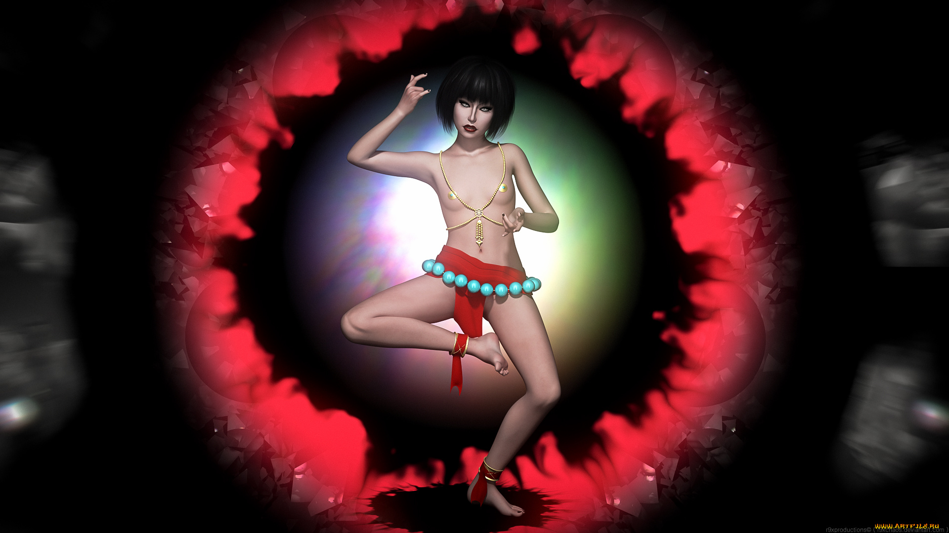 3д, графика, фантазия, , fantasy, девушка, взгляд, фон