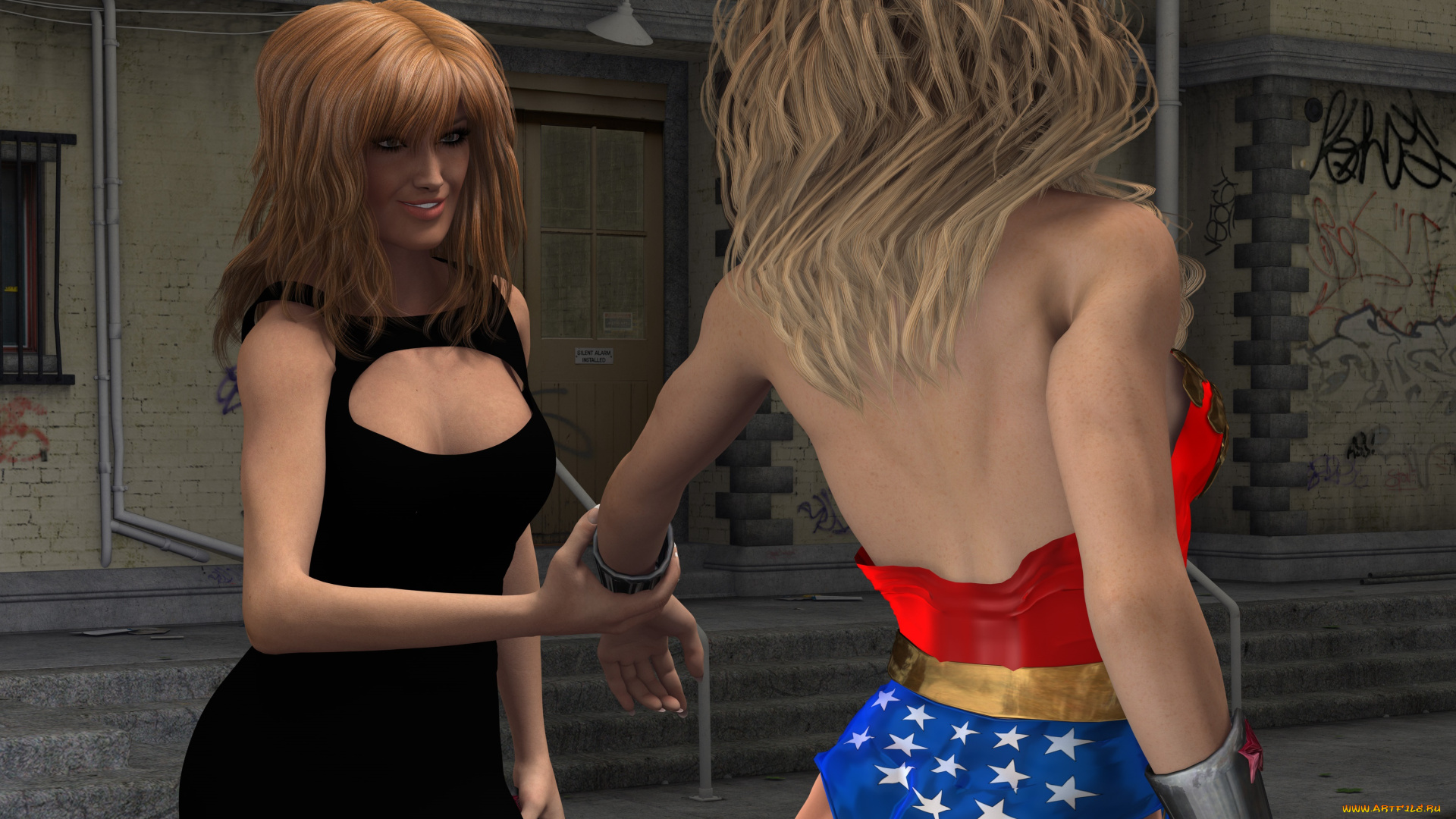 3д, графика, люди, , people, фон, взгляд, девушки