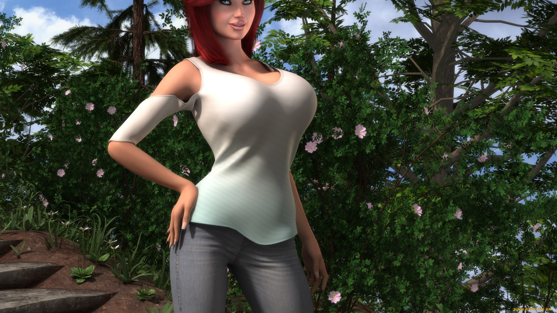 3д, графика, люди, , people, фон, взгляд, девушка