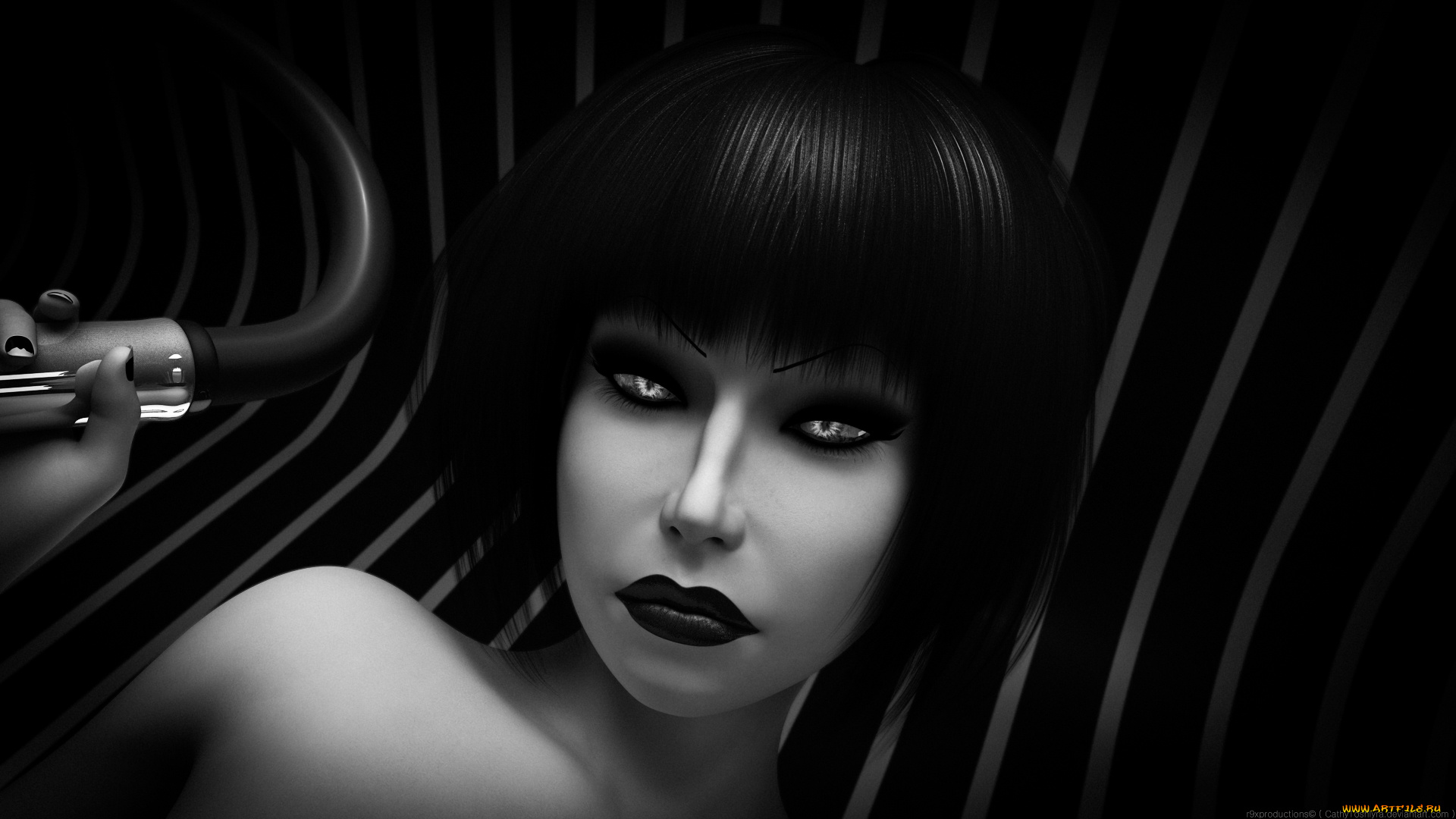 3д, графика, портрет, , portraits, фон, взгляд, девушка