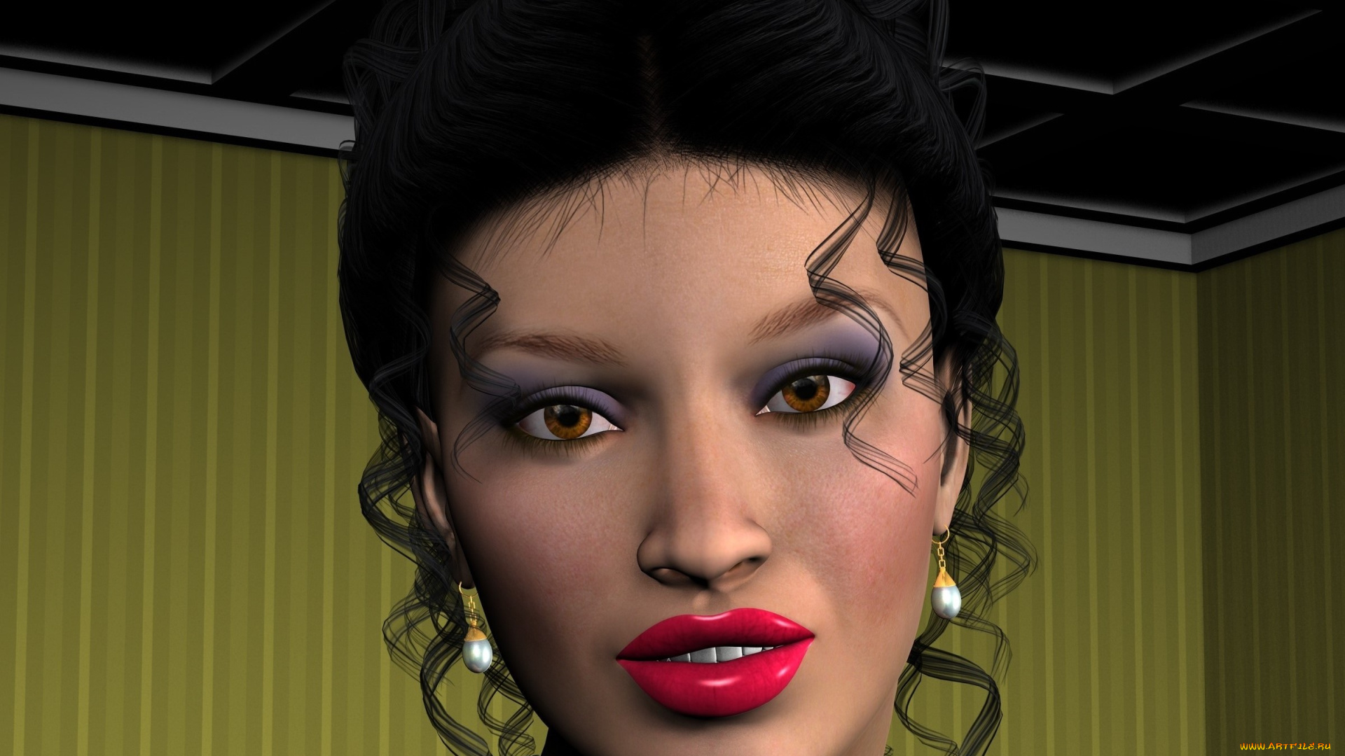 3д, графика, портрет, , portraits, фон, взгляд, девушка