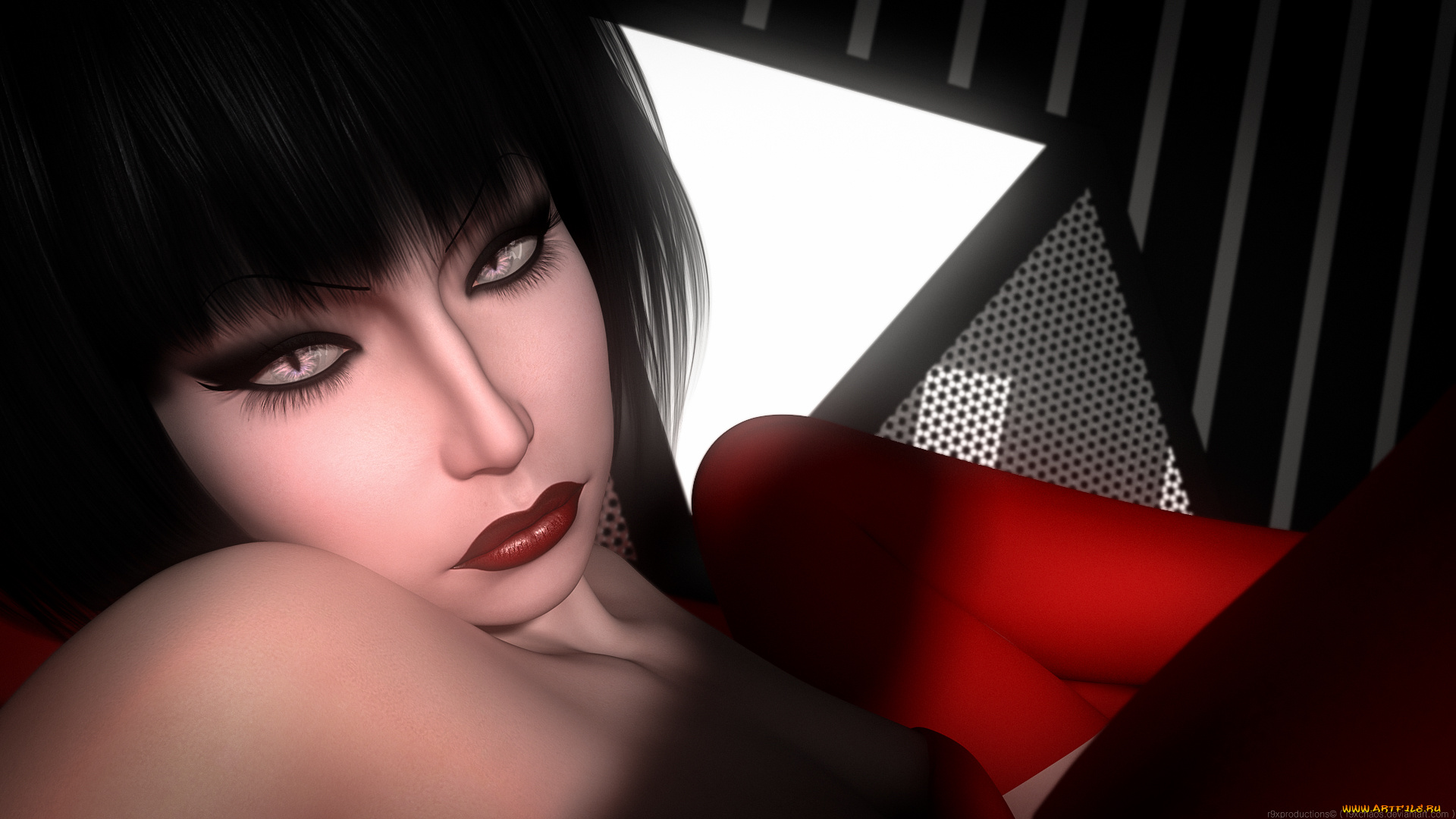 3д, графика, портрет, , portraits, взгляд, фон, девушка