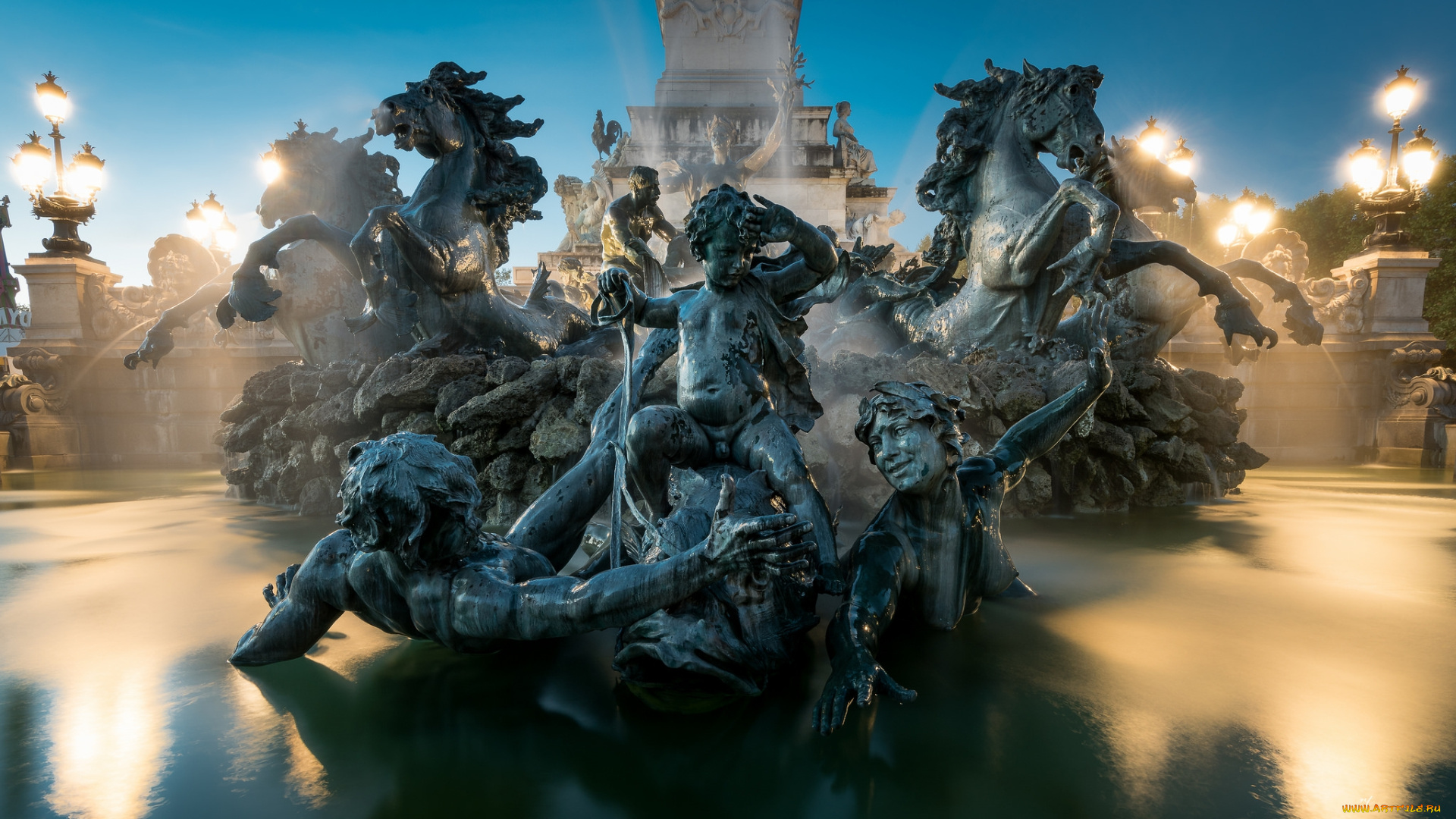 города, -, фонтаны, фонтан