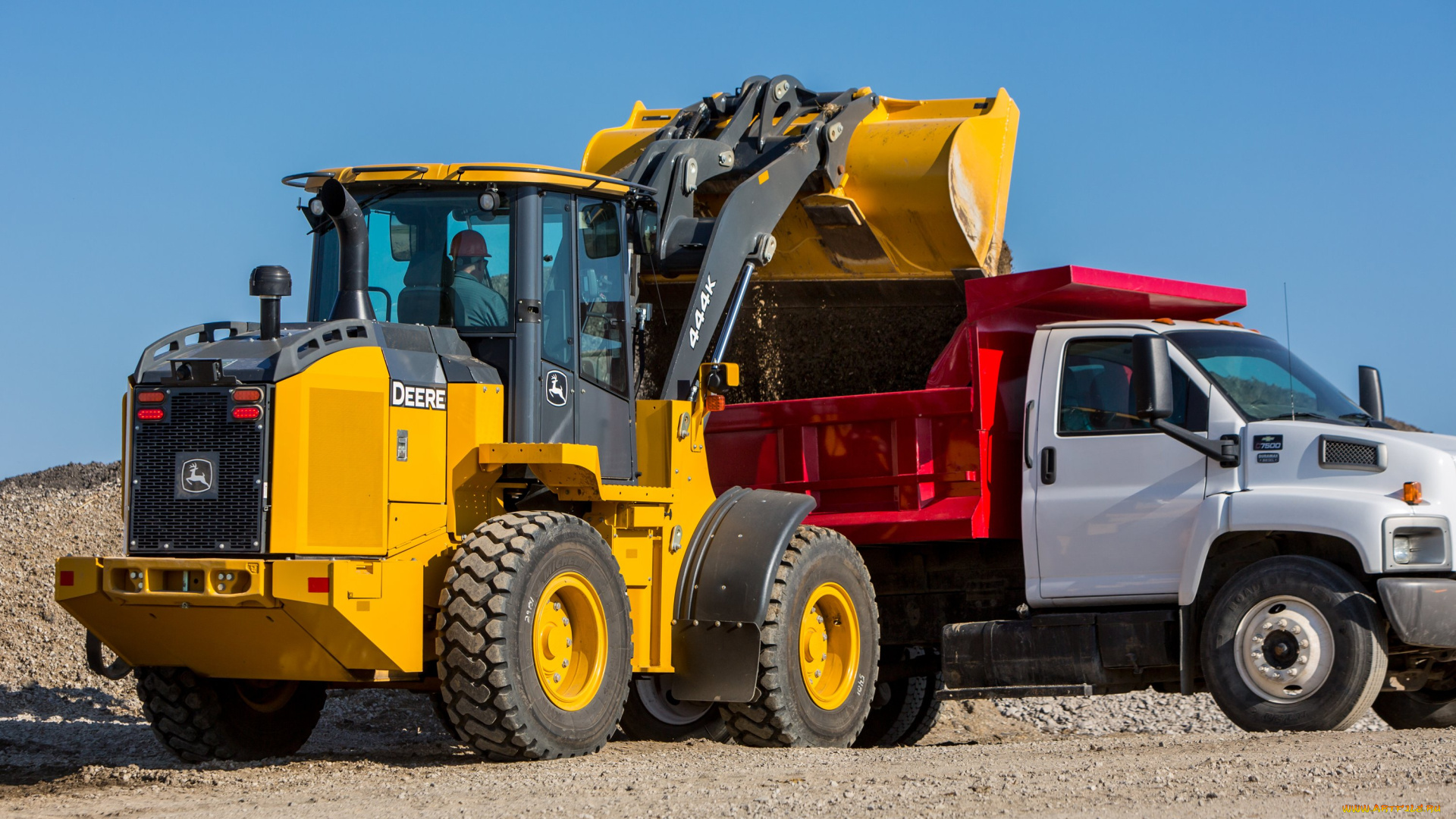 техника, фронтальные, погрузчики, john, deere
