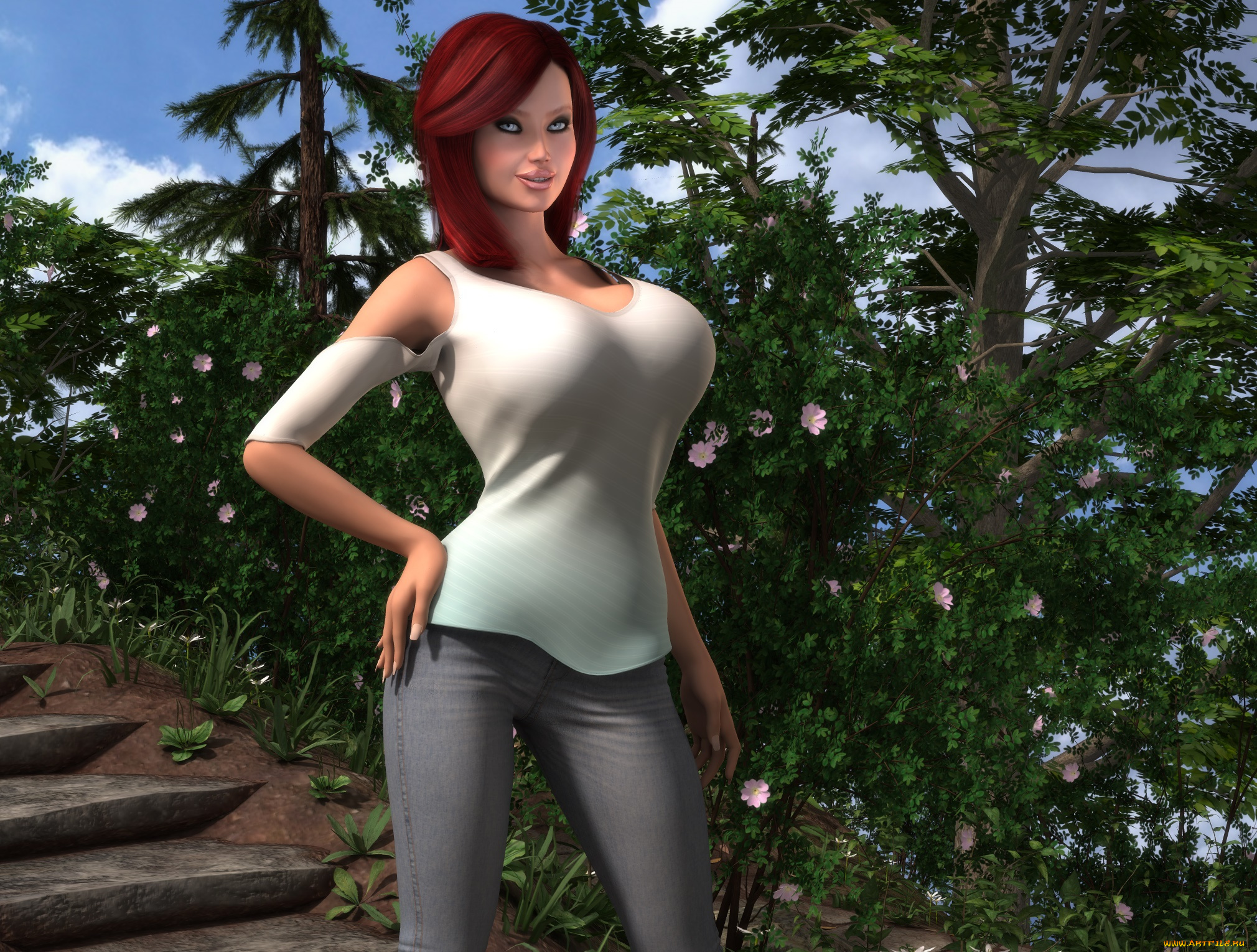 3д, графика, люди, , people, фон, взгляд, девушка