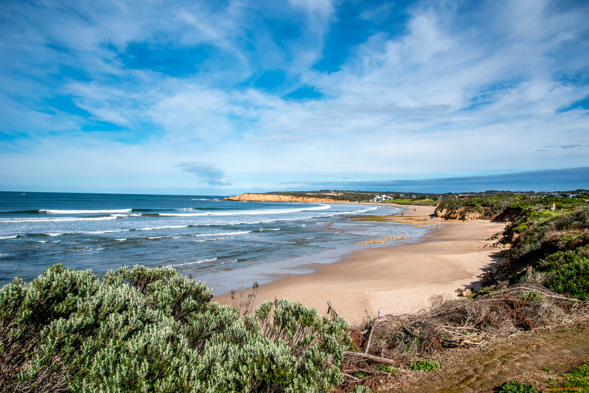 природа, побережье, море, берег