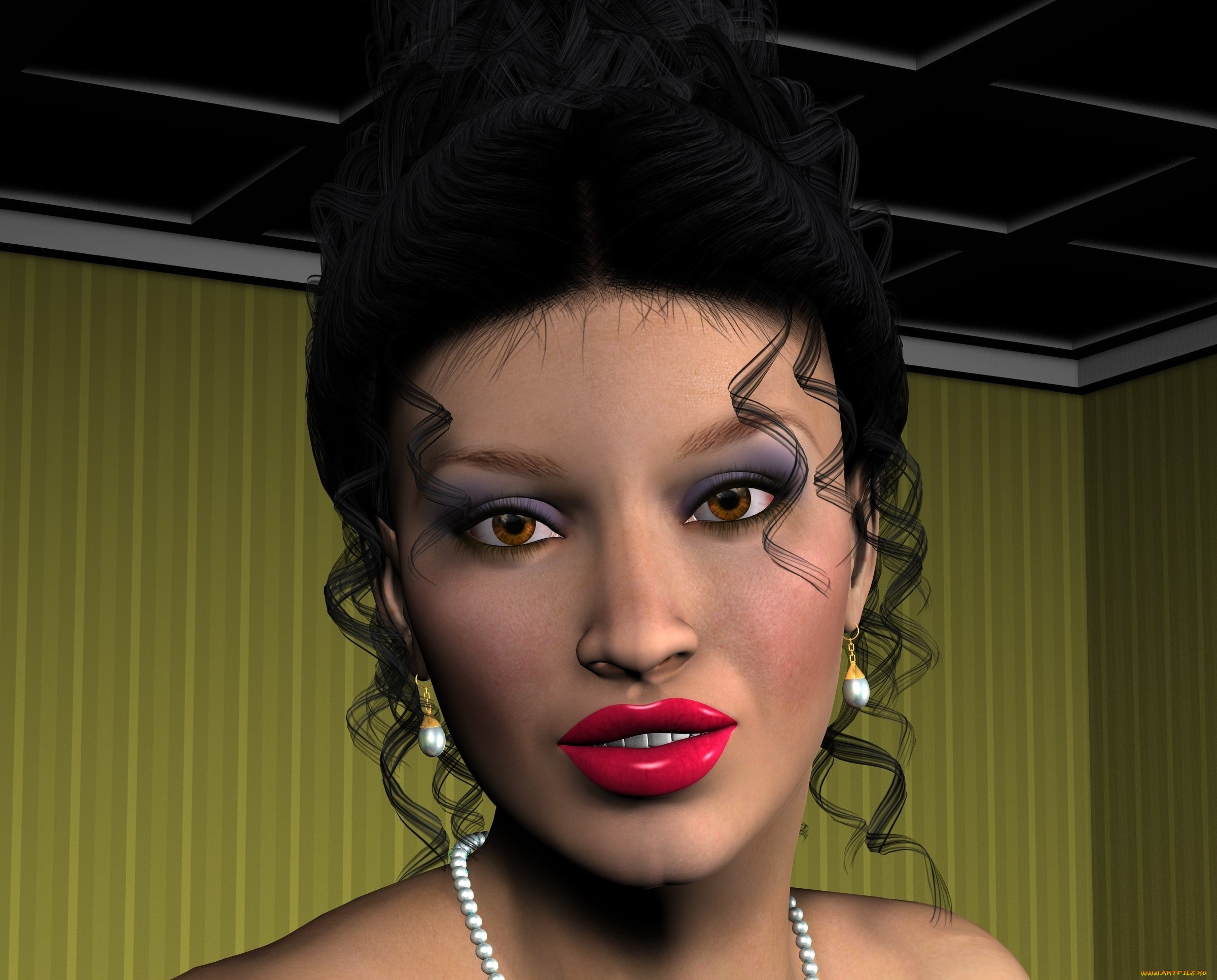 3д, графика, портрет, , portraits, фон, взгляд, девушка