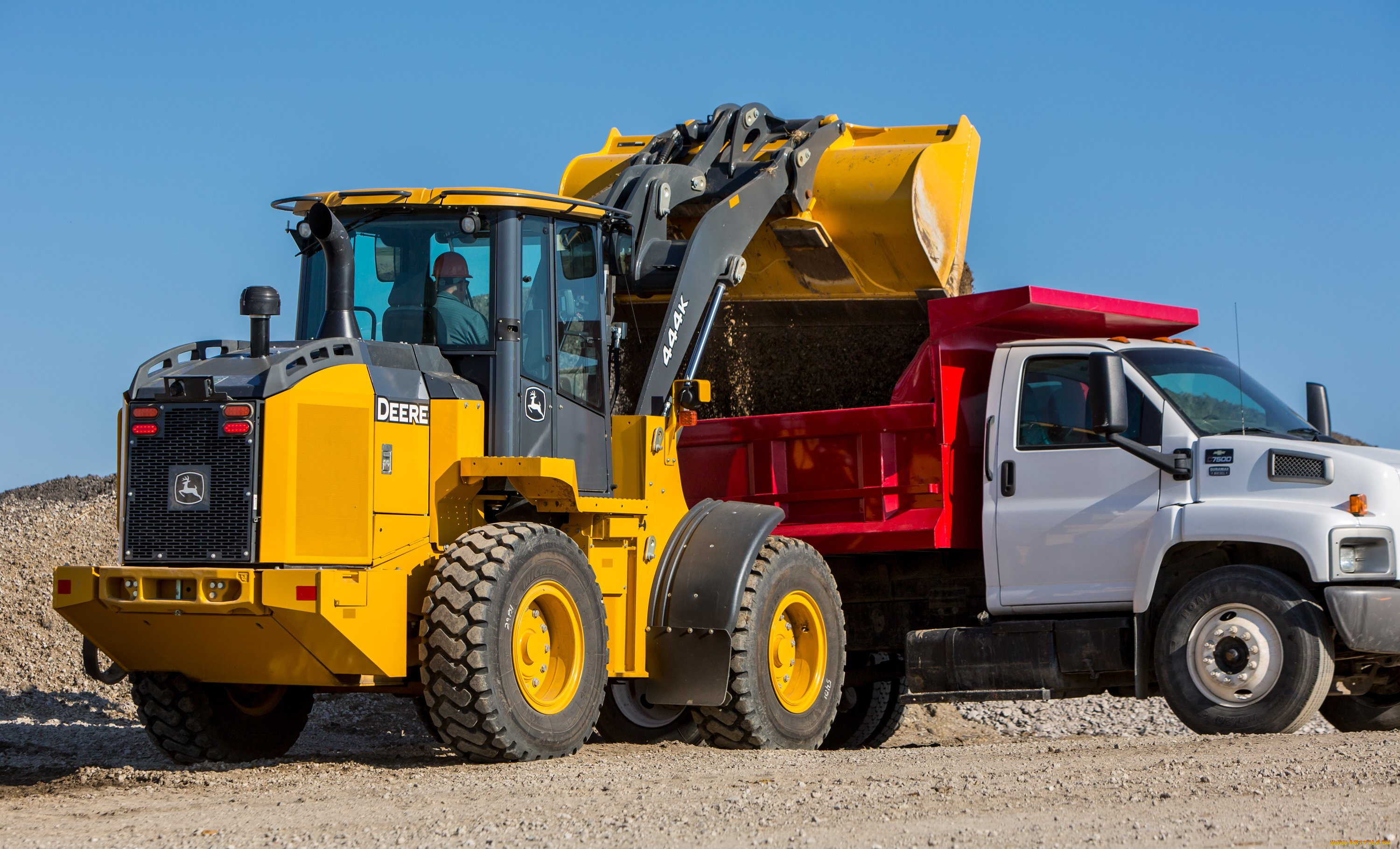 техника, фронтальные, погрузчики, john, deere