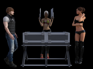 Картинка 3д+графика люди+ people фон взгляд девушки