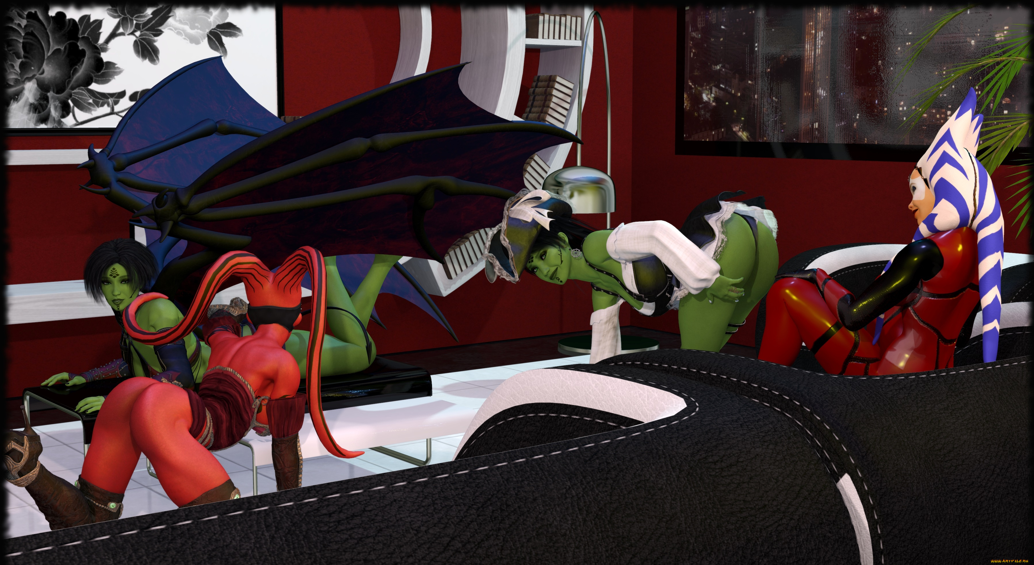 3д, графика, существа, , creatures, халки, фон, взгляд