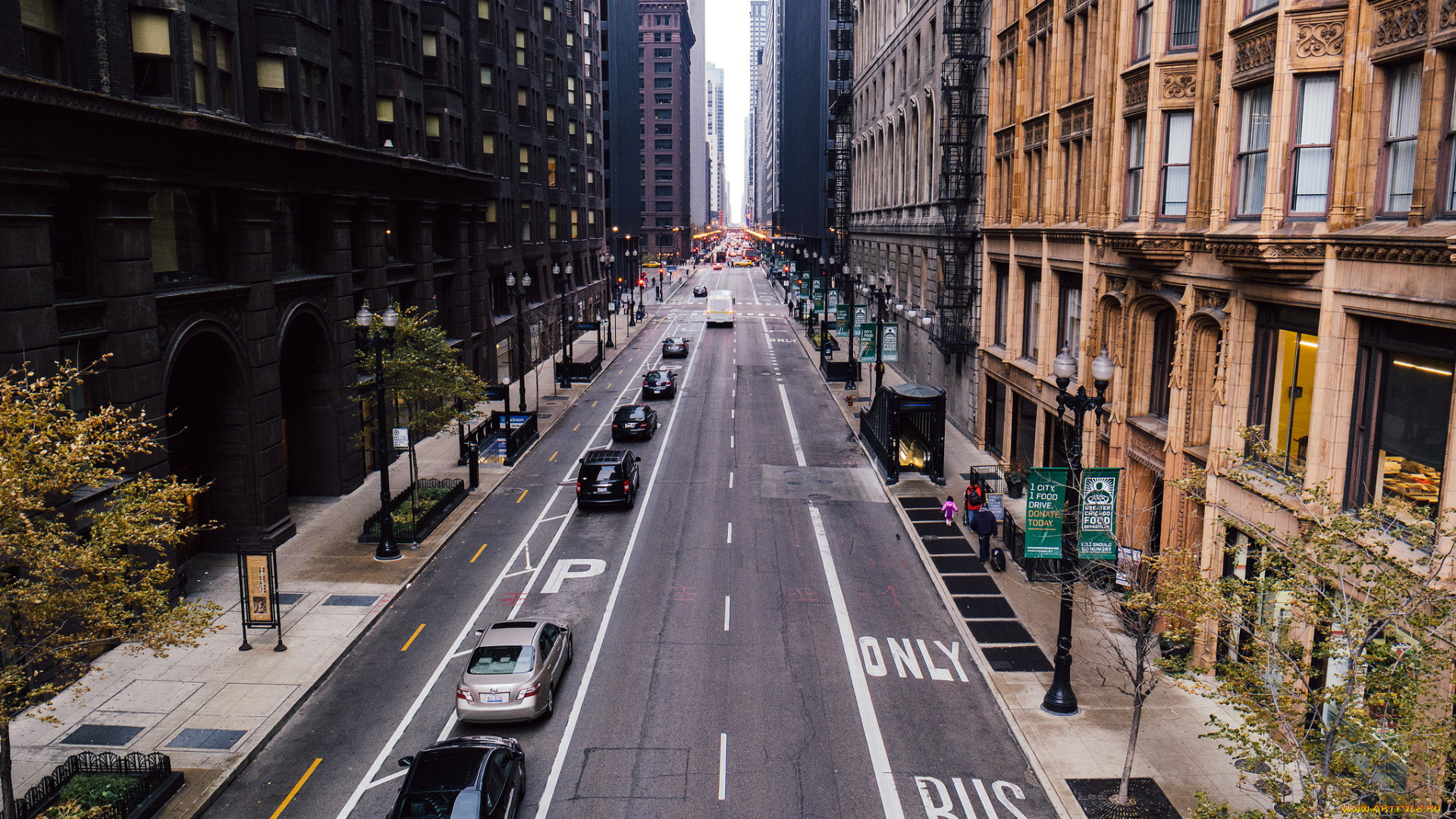 города, Чикаго, , сша, улица