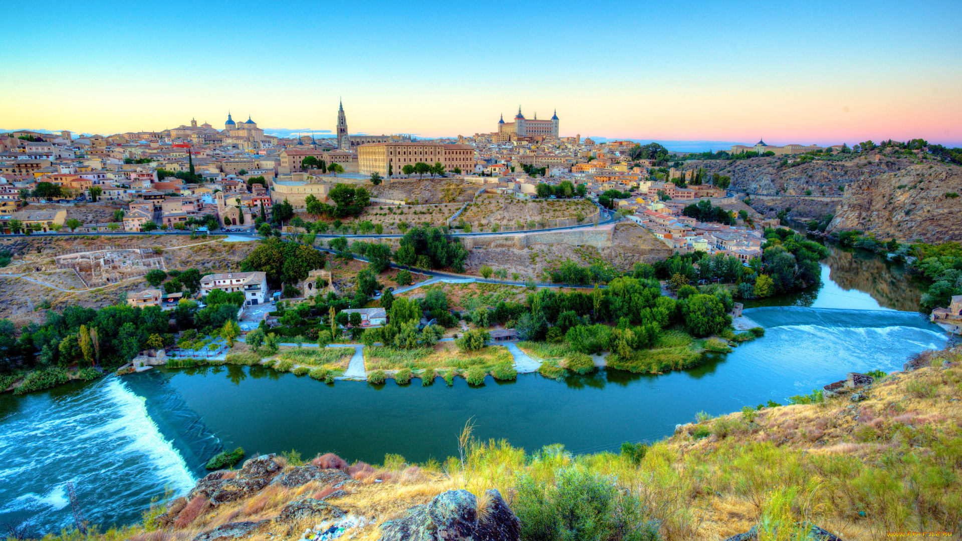 города, толедо, , испания, панорама