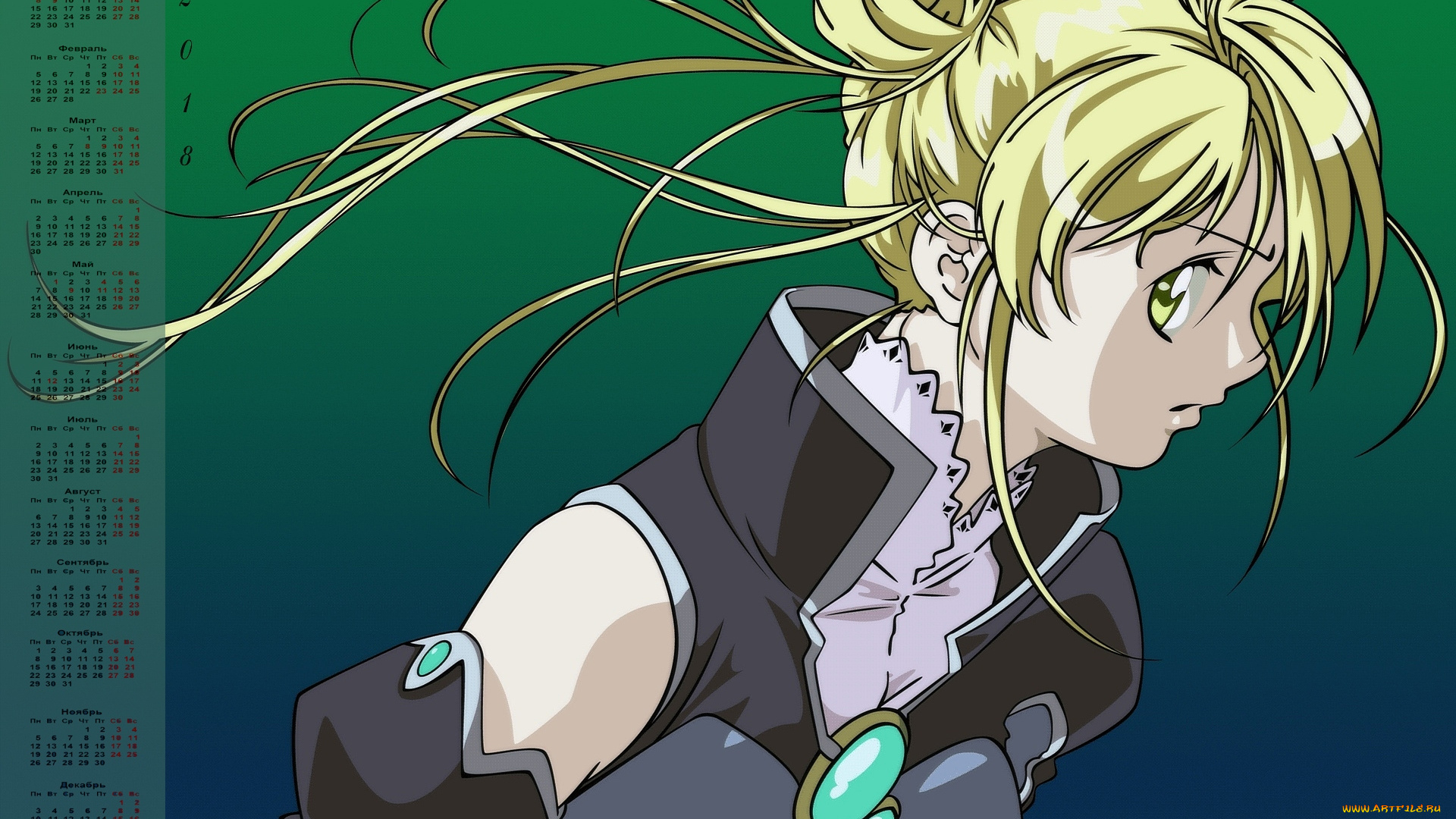 календари, аниме, профиль, 2018, девушка