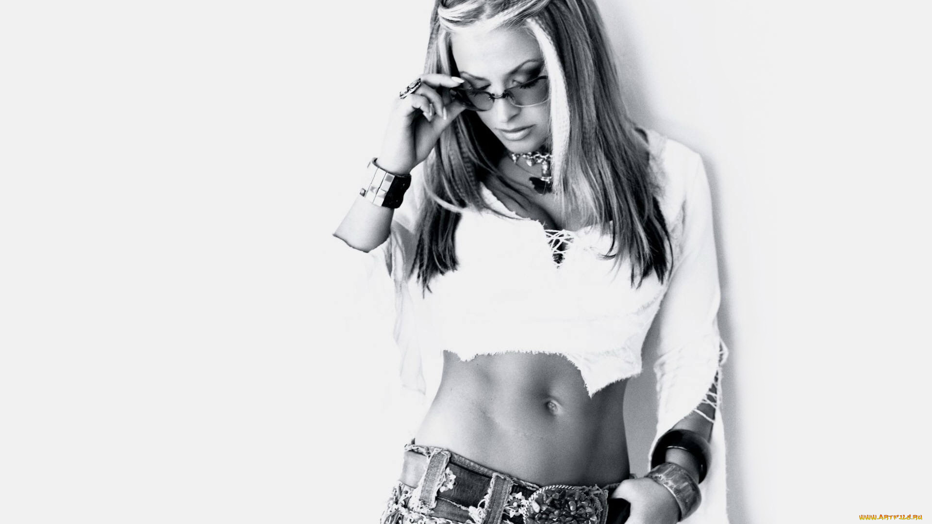 музыка, anastacia, анастейша, певица, черно-белая, очки, украшения, топ, ремень