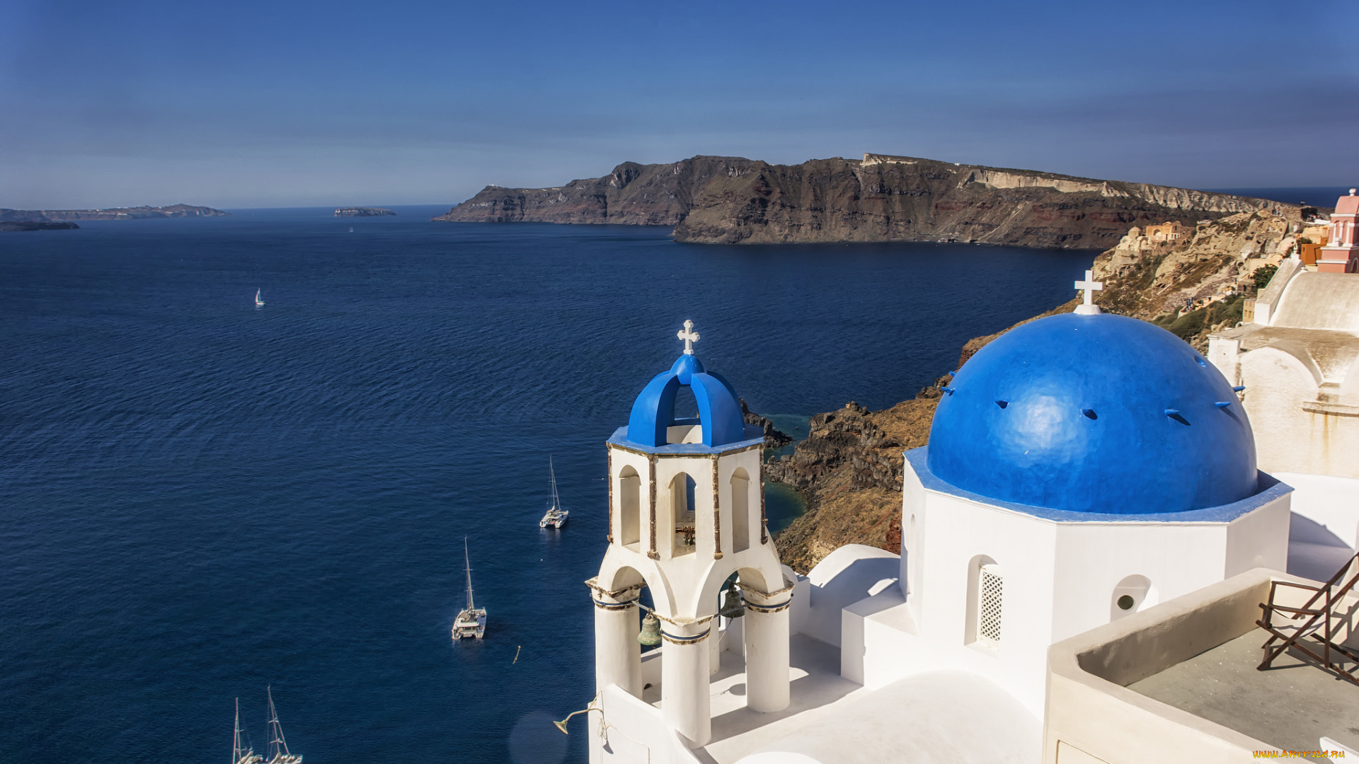 oia, , santorini, города, -, панорамы, простор
