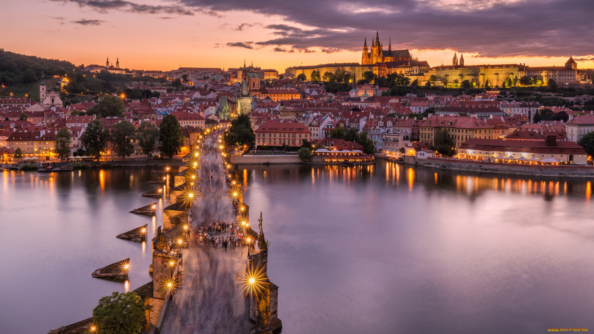old, town, bridge, tower, , prague, города, лондон, , великобритания, река, мост