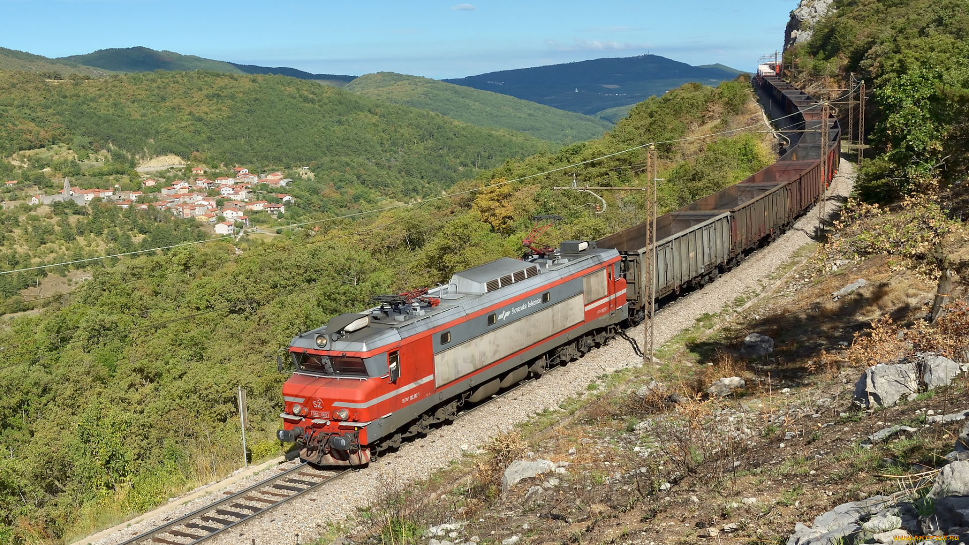 техника, поезда, локомотив, состав