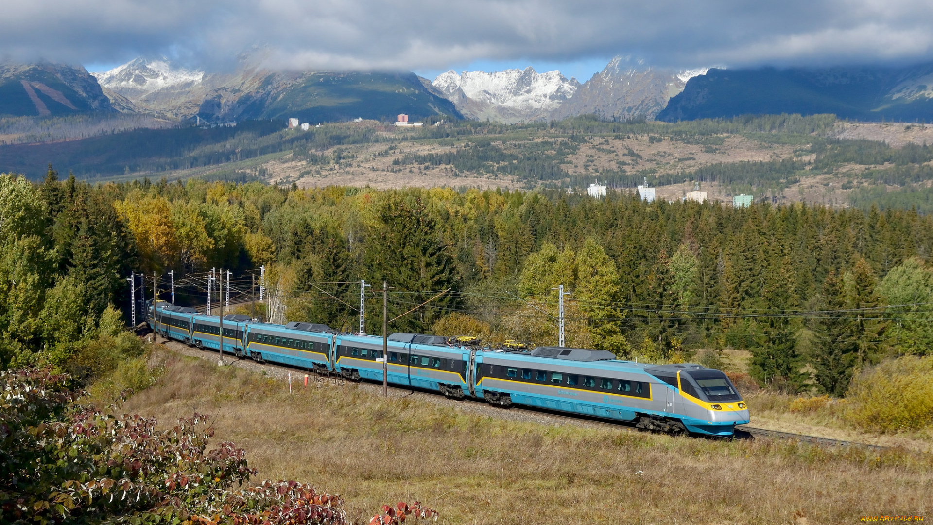 техника, поезда, локомотив, состав