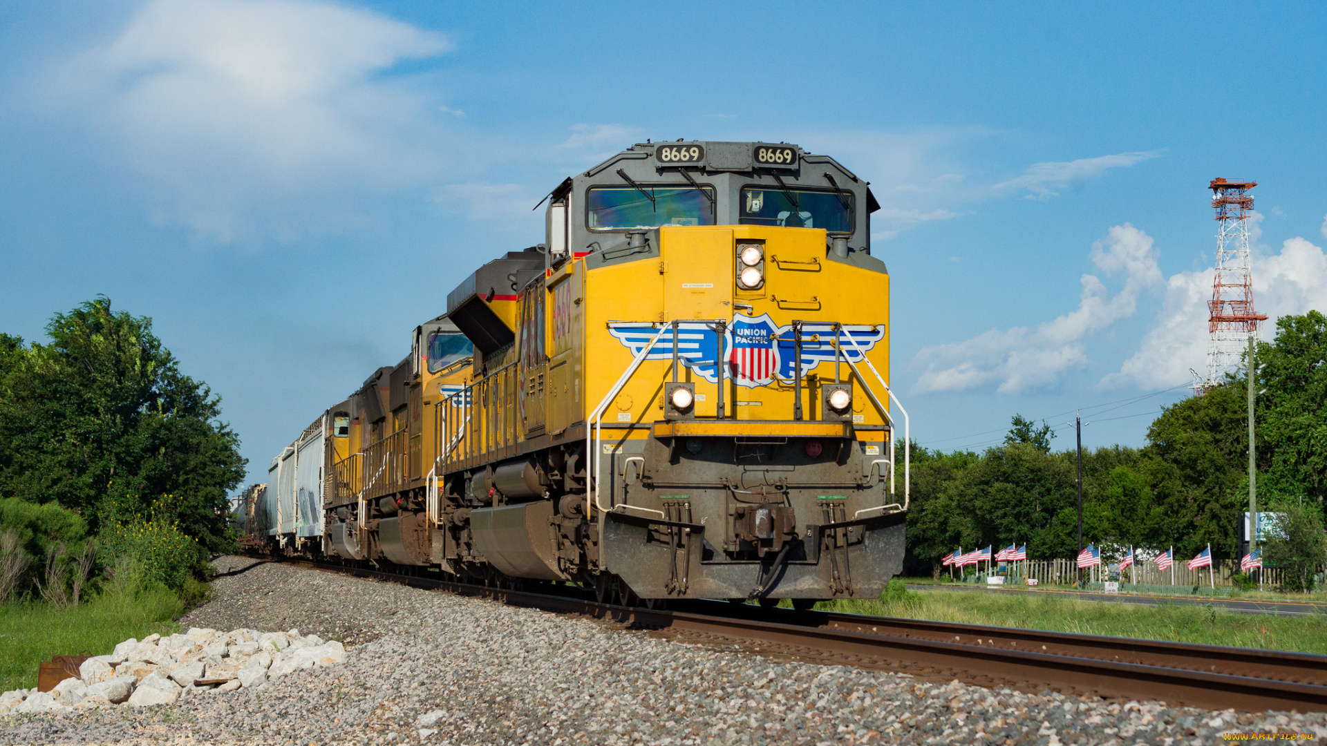 техника, поезда, локомотив, состав