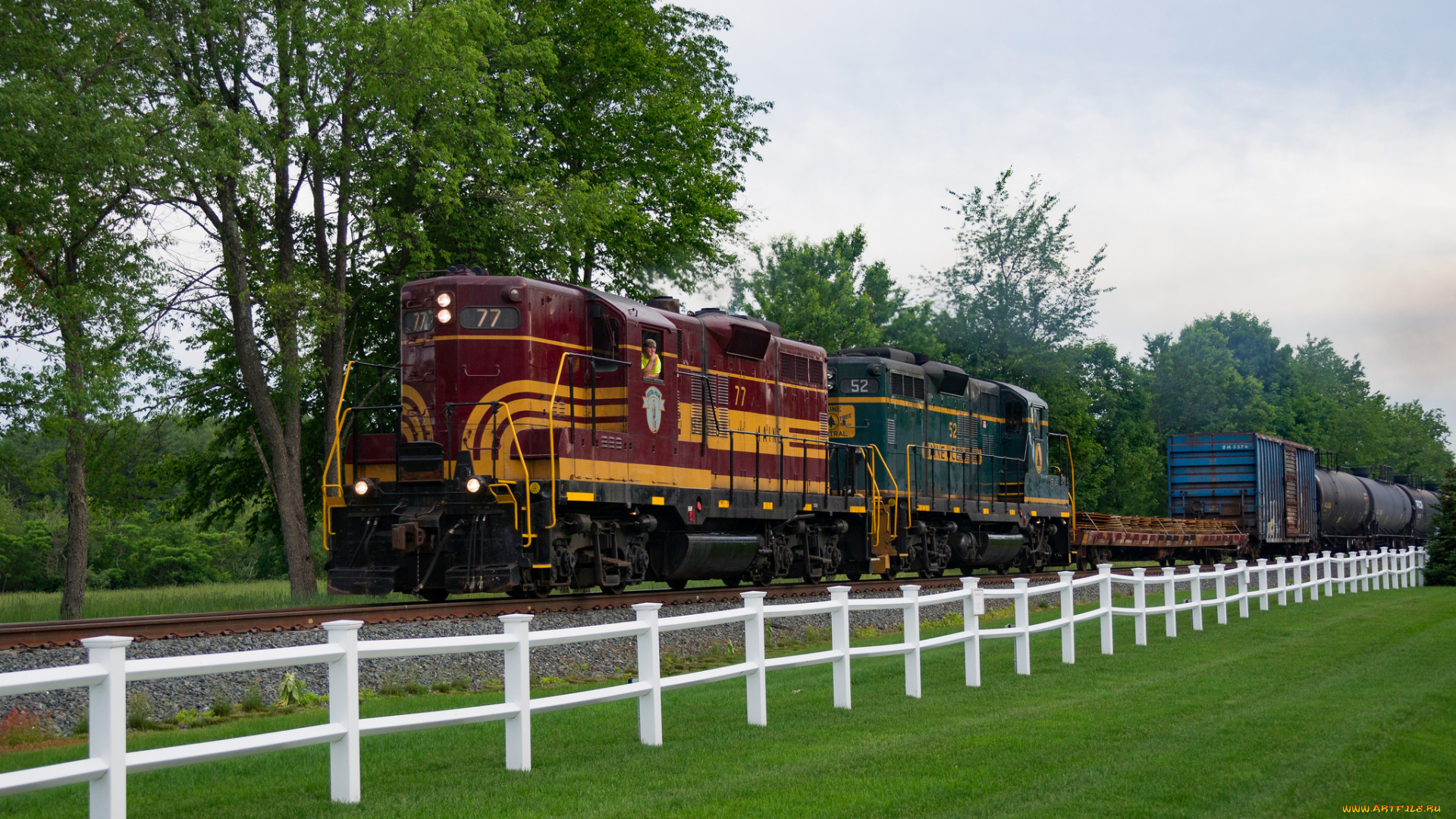 техника, поезда, локомотив, состав