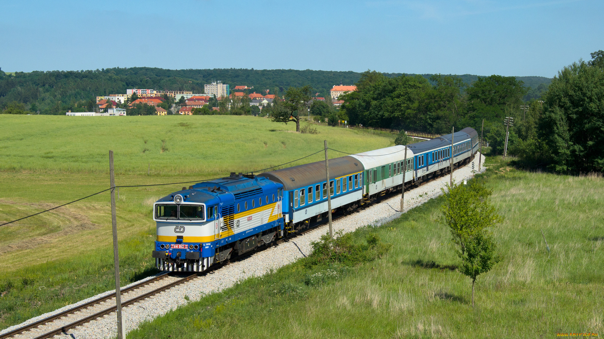 техника, поезда, локомотив, состав