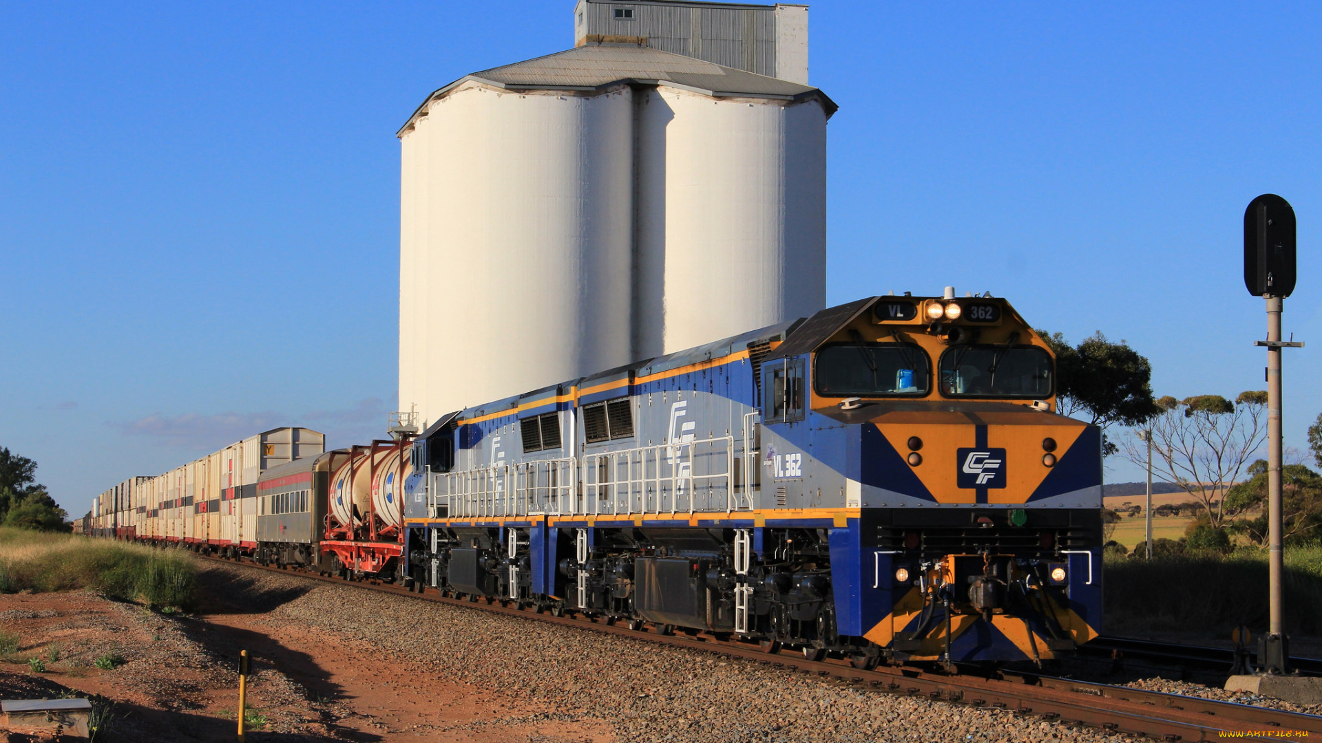 техника, поезда, локомотив, состав