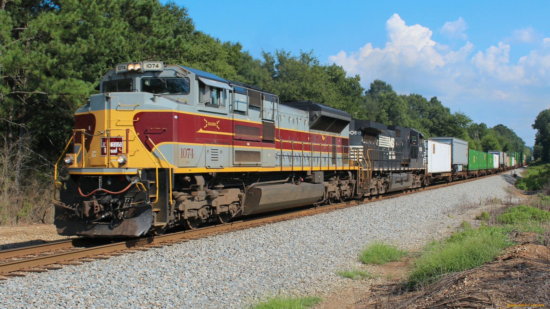 техника, поезда, локомотив, состав